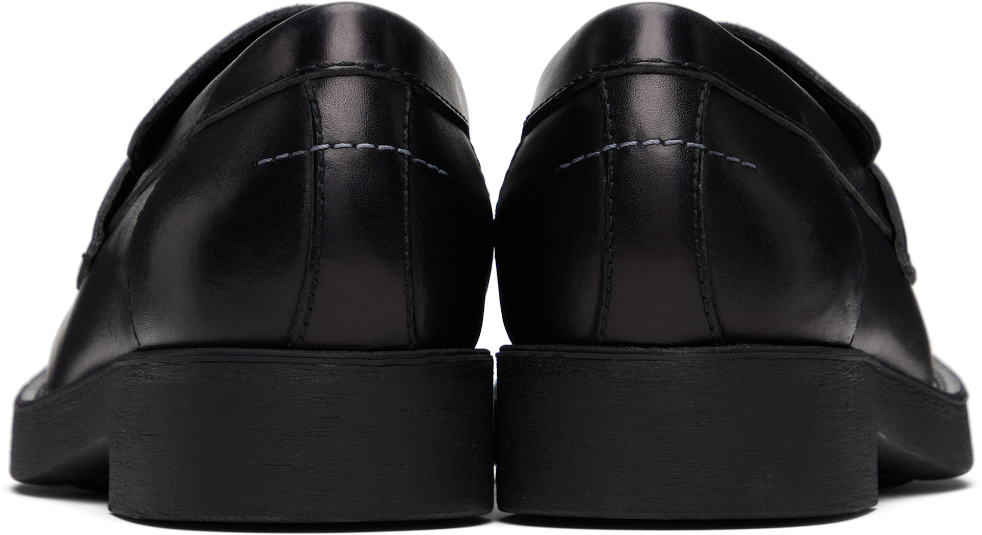 MM6 Maison Margiela: Black City Biker Loafers | SSENSE