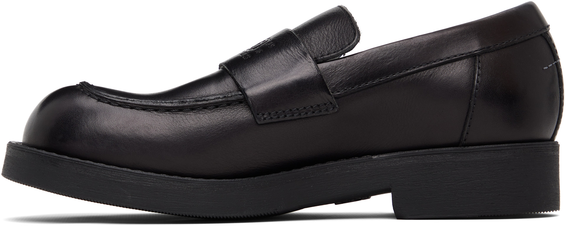 MM6 Maison Margiela: Black City Biker Loafers | SSENSE