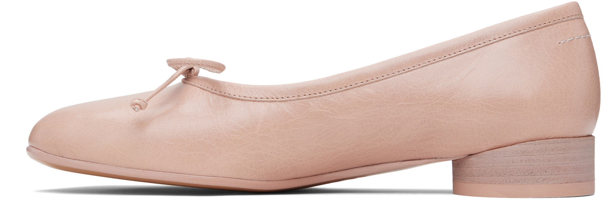 MM6 Maison Margiela: Pink Anatomic Ballerina Flats | SSENSE Denmark