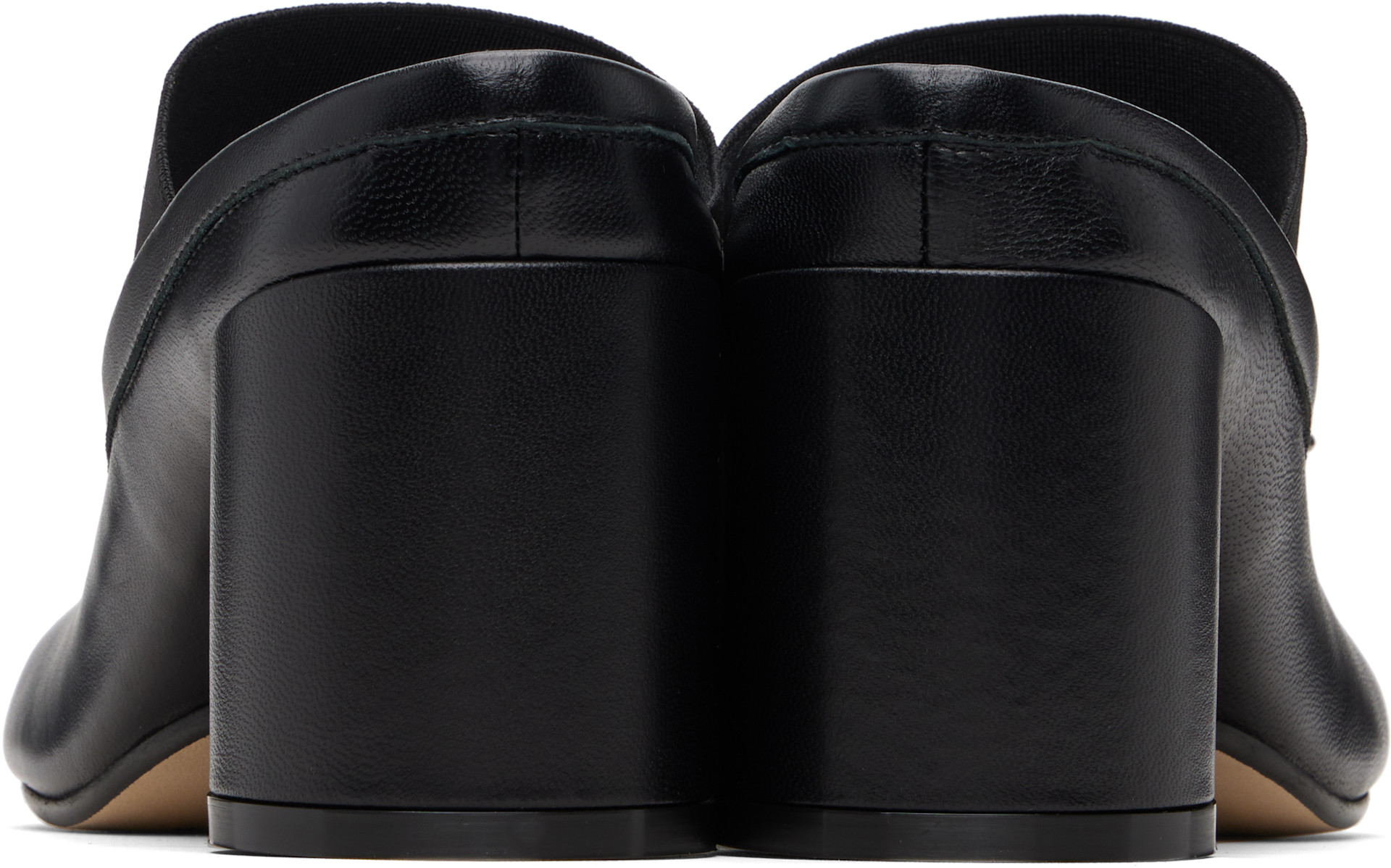 MM6 Maison Margiela マルジェラ　ブラック ハイヒール24cm MM6 Maison Margiela: Black Anatomic Numeric Sandal Heels | SSENSE
