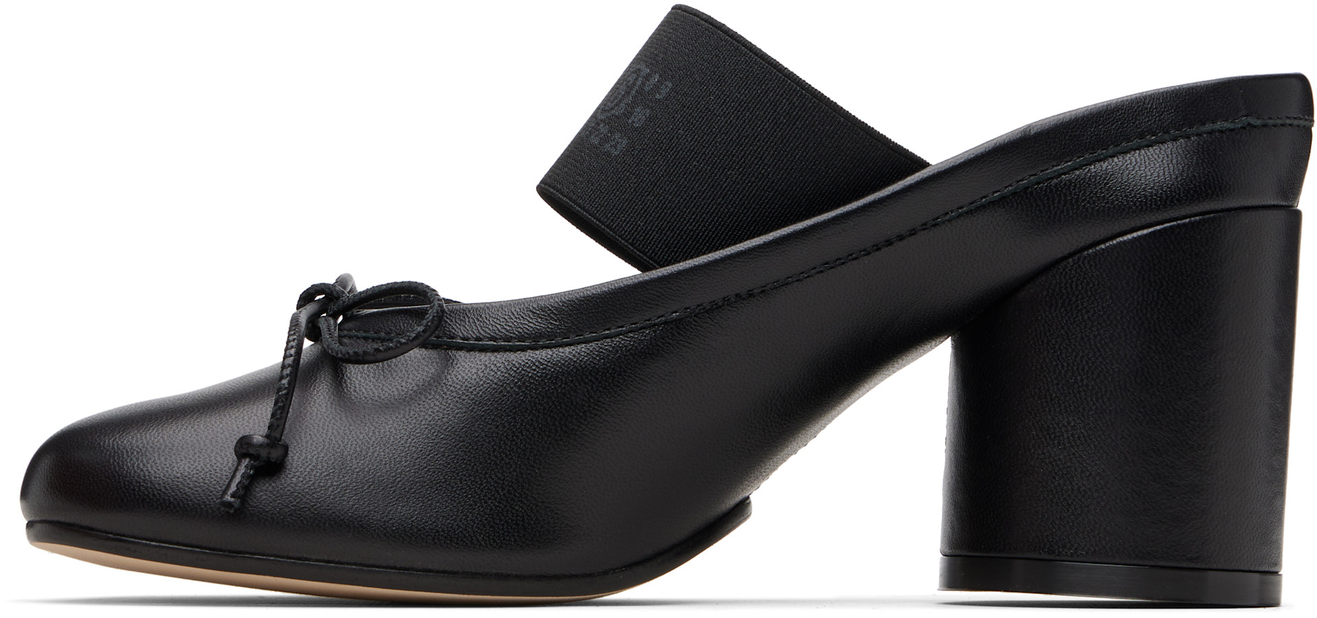 MM6 Maison Margiela: Black Anatomic Numeric Sandal Heels | SSENSE