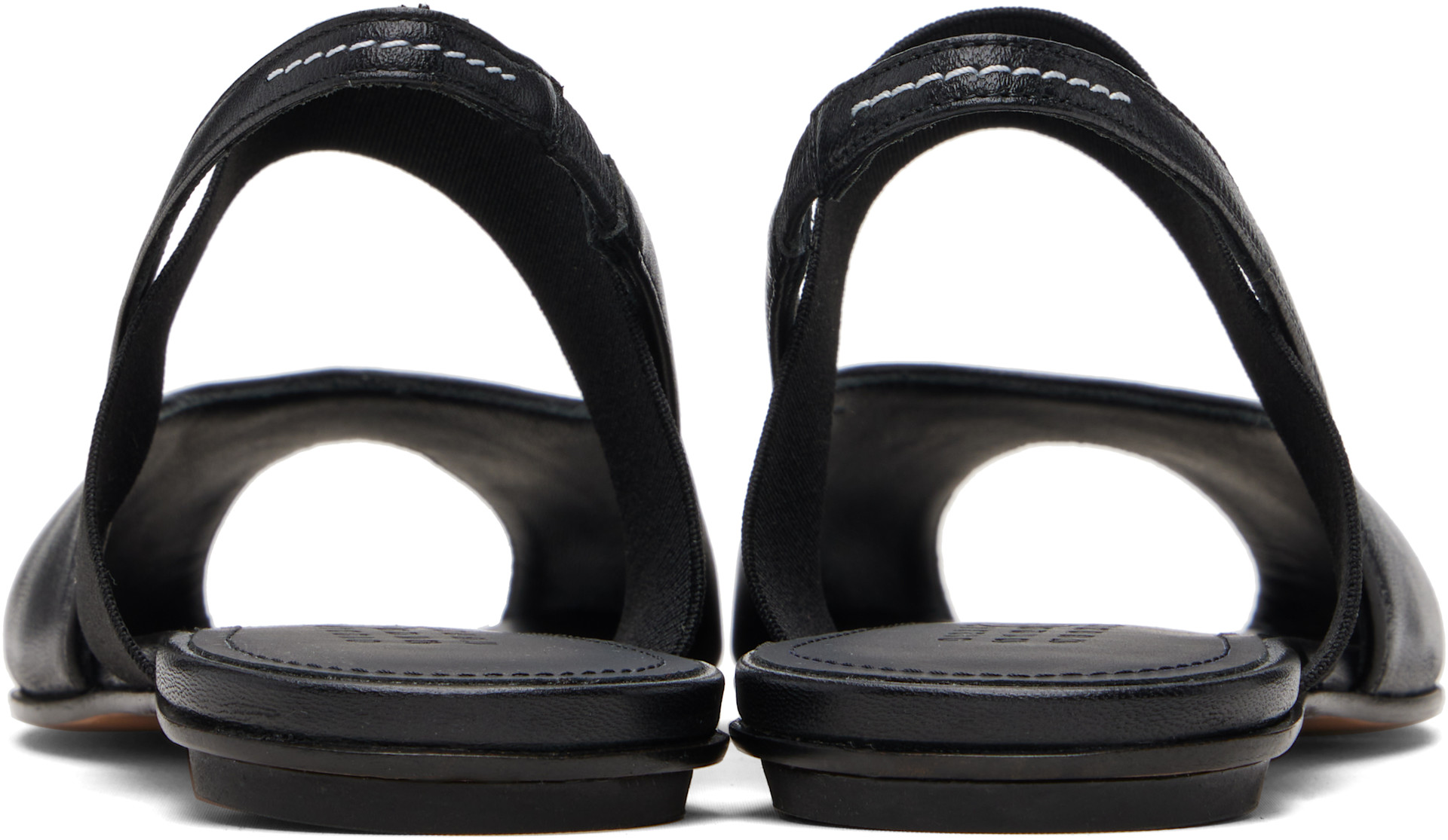 MM6 Maison Margiela: Black Anatomic Numeric Slingback Sandals | SSENSE