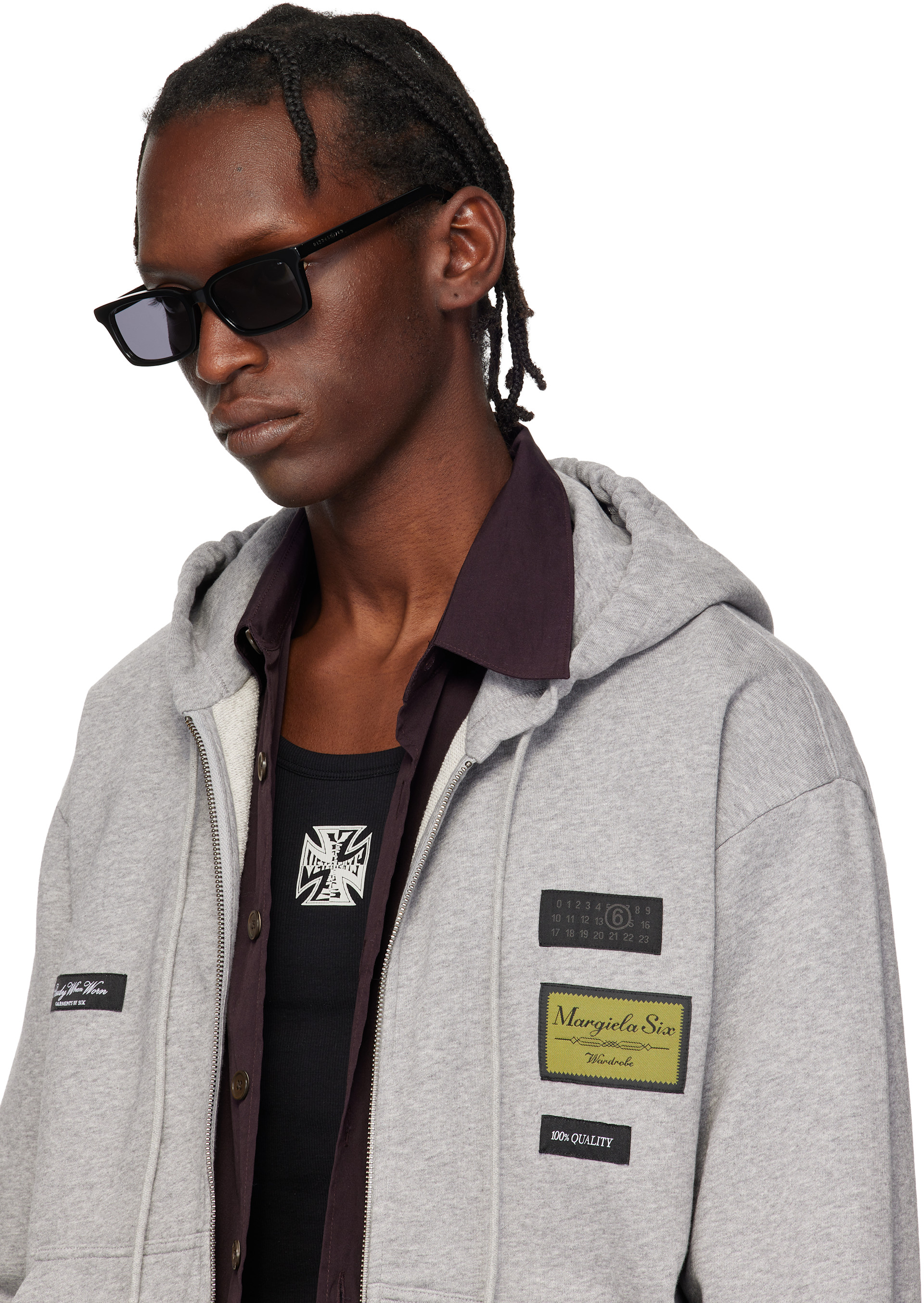 MM6 Maison Margiela: Black 8 Sunglasses | SSENSE Canada