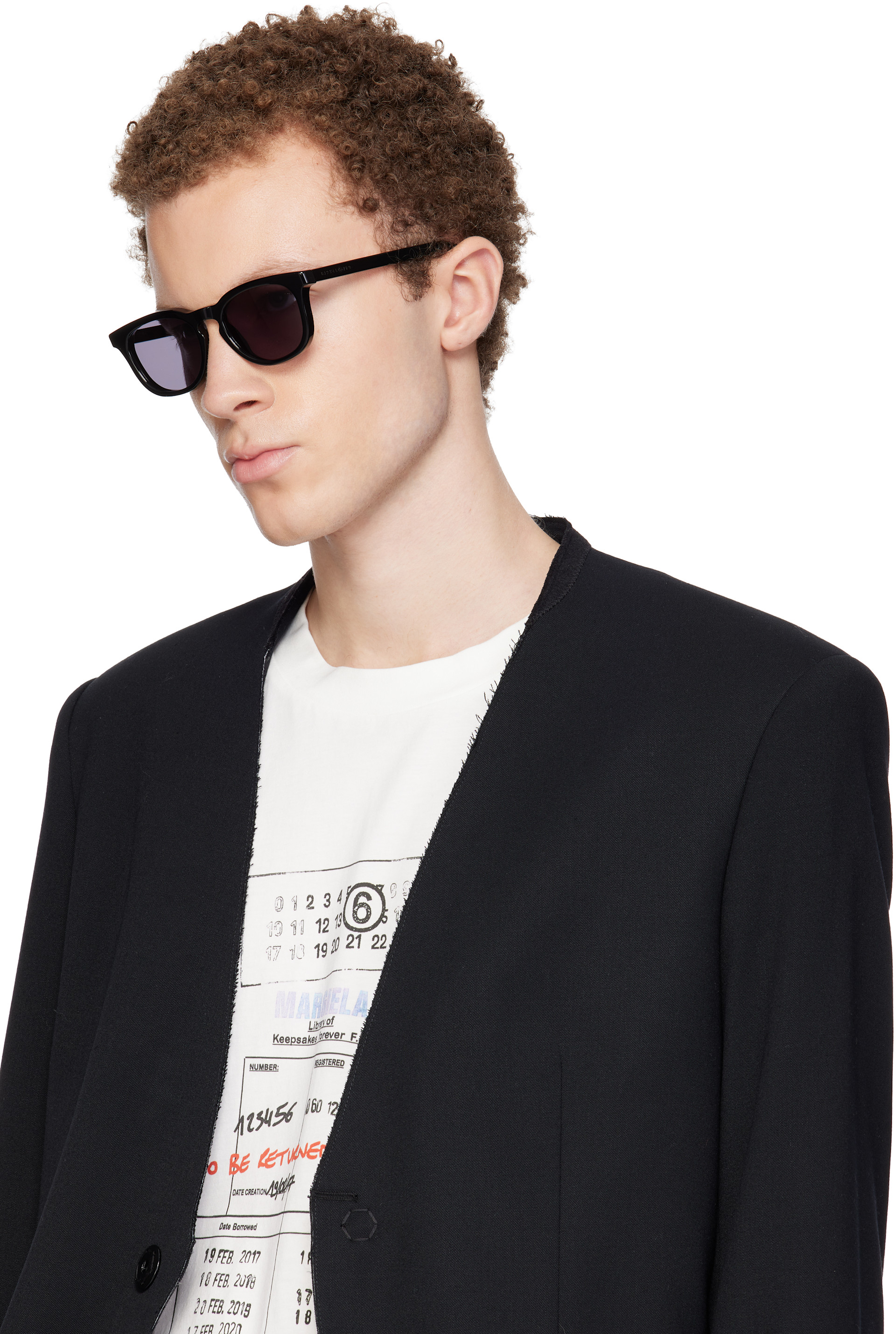 MM6 Maison Margiela: Black 3 Sunglasses | SSENSE