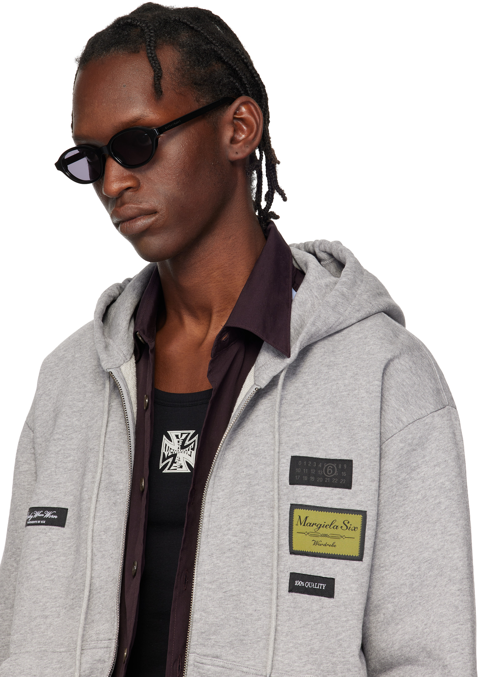 MM6 Maison Margiela: Black 2 Sunglasses | SSENSE