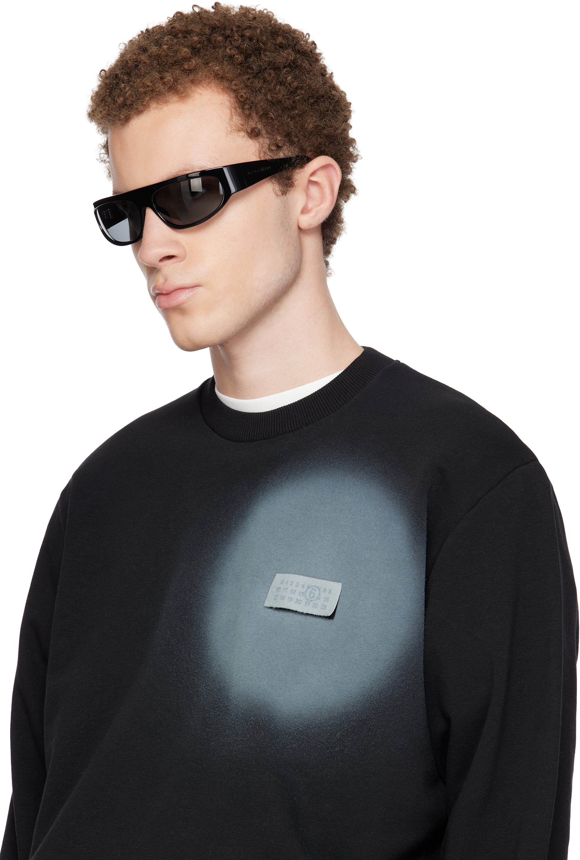 MM6 Maison Margiela: ブラック 1 サングラス | SSENSE 日本