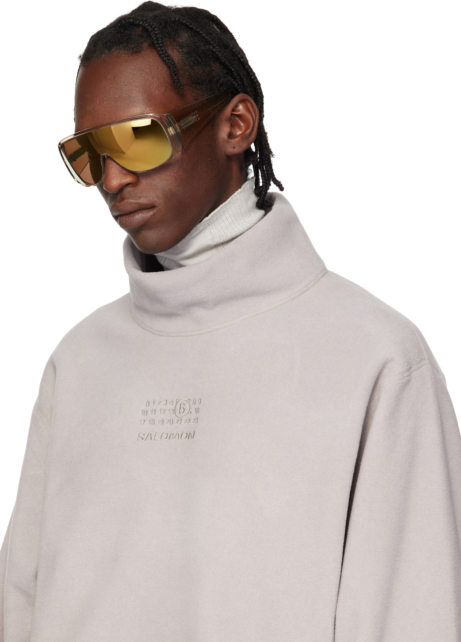 MM6 Maison Margiela - 오프 화이트 마스크 선글라스