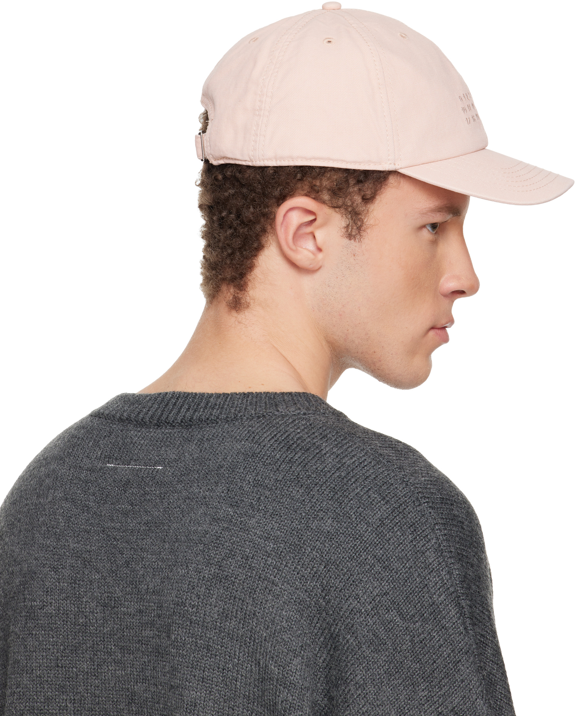MM6 Maison Margiela - Pink Embroidered Logo Cap