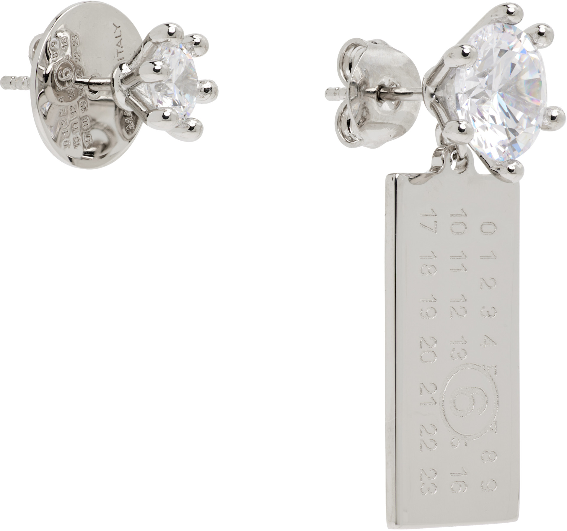 MM6 Maison Margiela: Numeric Charm Earrings | SSENSE
