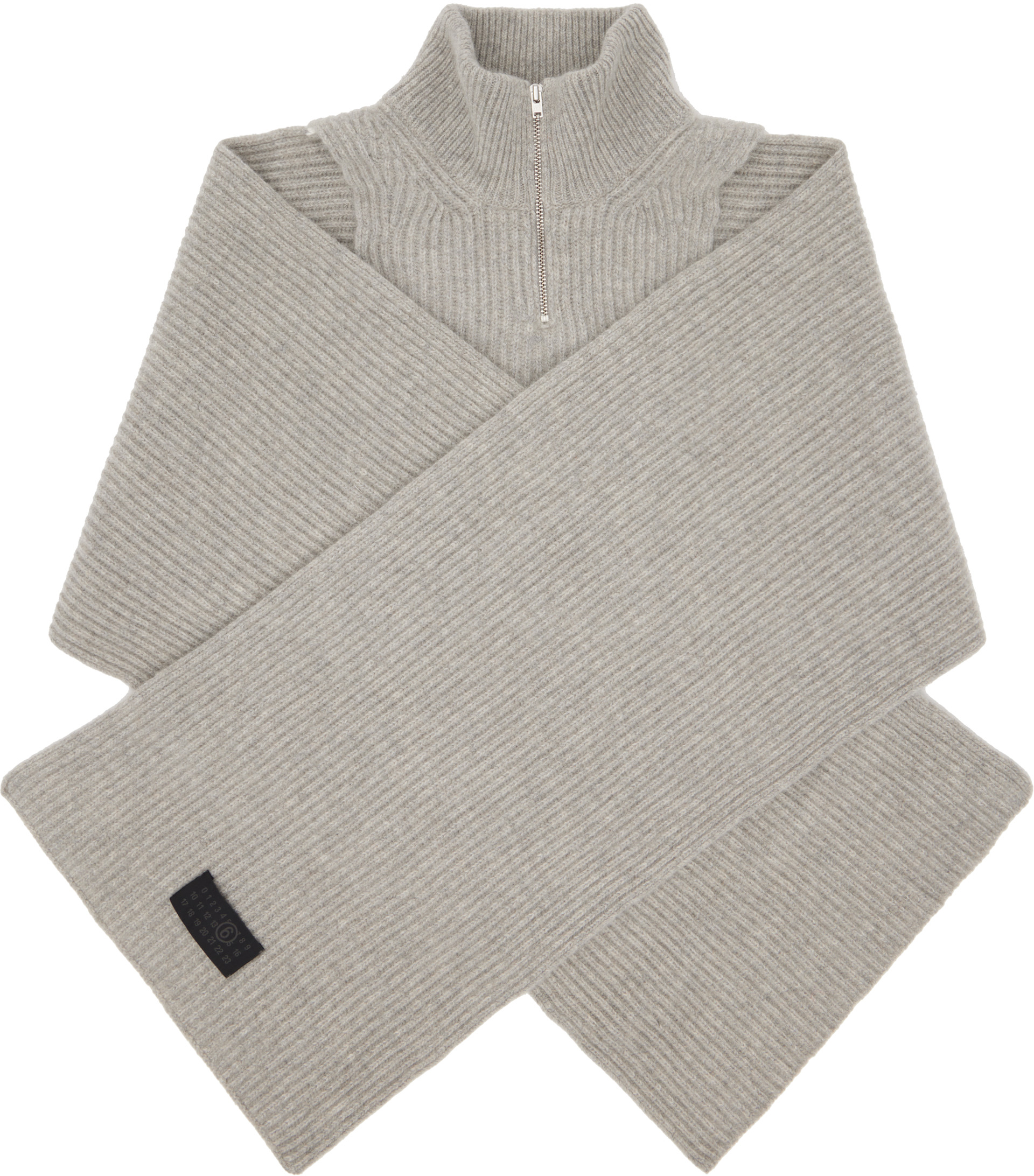 MM6 Maison Margiela - Gray Fisherman Knit Camionneur Scarf