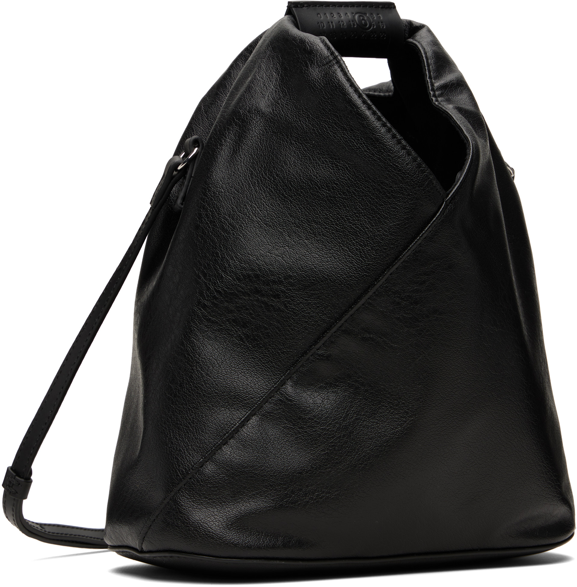 MM6 Maison Margiela: ブラック Triangle クロスボディバッグ | SSENSE
