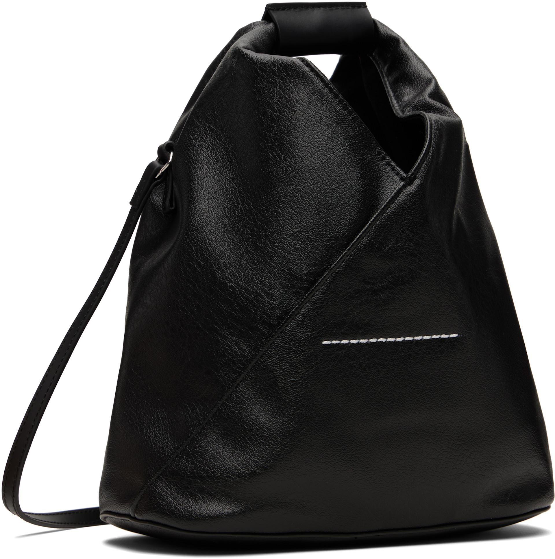 MM6 Maison Margiela: ブラック Triangle クロスボディバッグ | SSENSE
