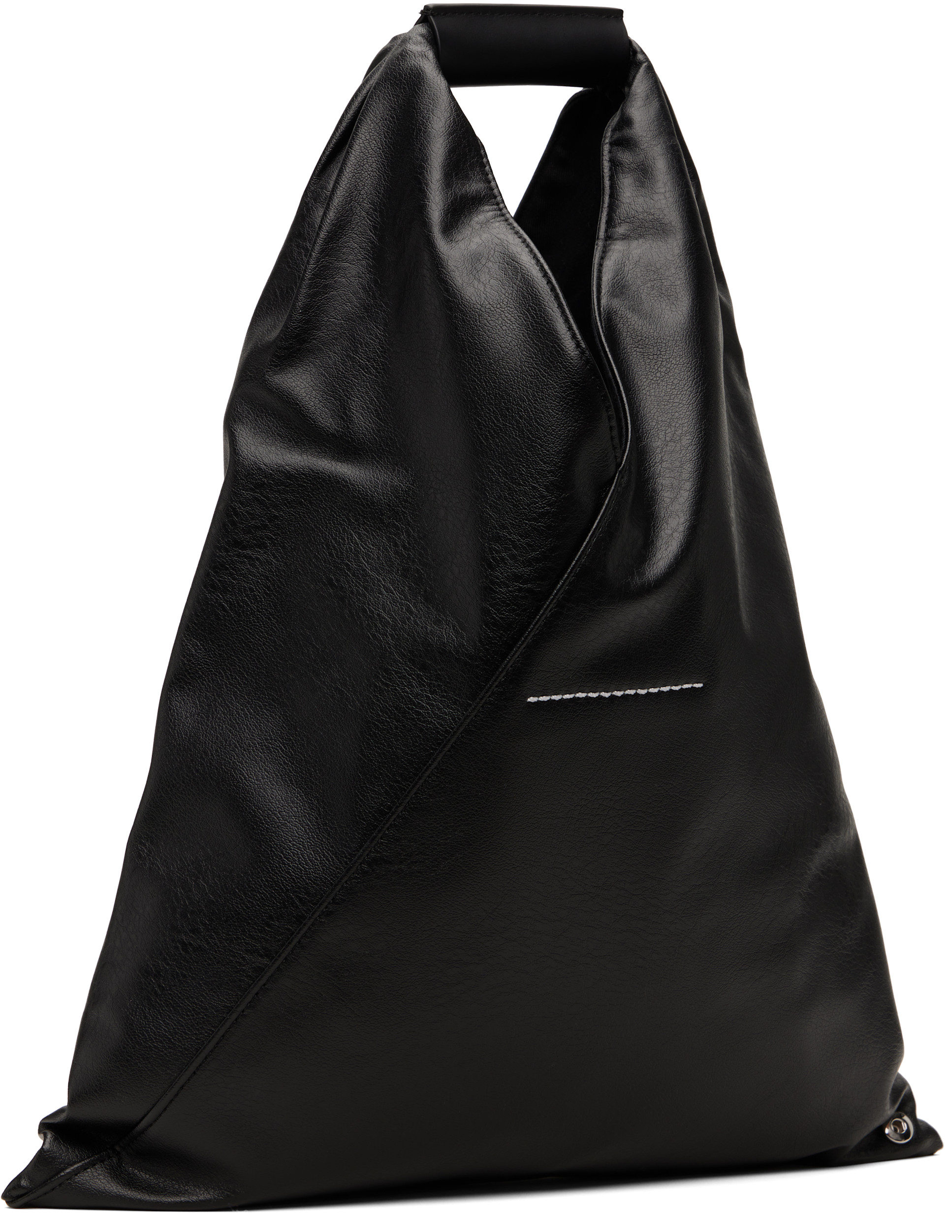 mm6 マルジェラ トライアングル トートバッグ MM6 Maison Margiela: ブラック スモール トライアングルトート