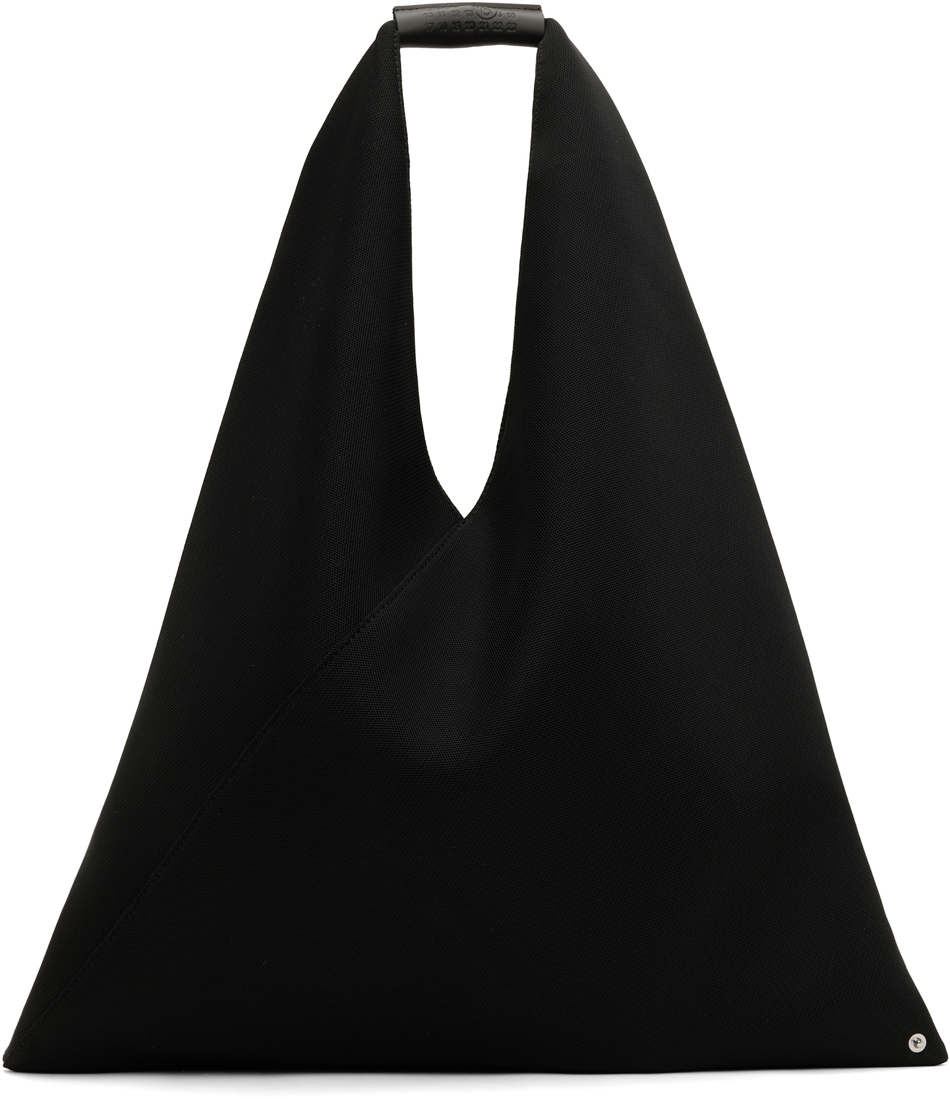 MM6 ブラック メッシュ トートバッグ MM6 Maison Margiela: ブラック クラシック メッシュ トートバッグ