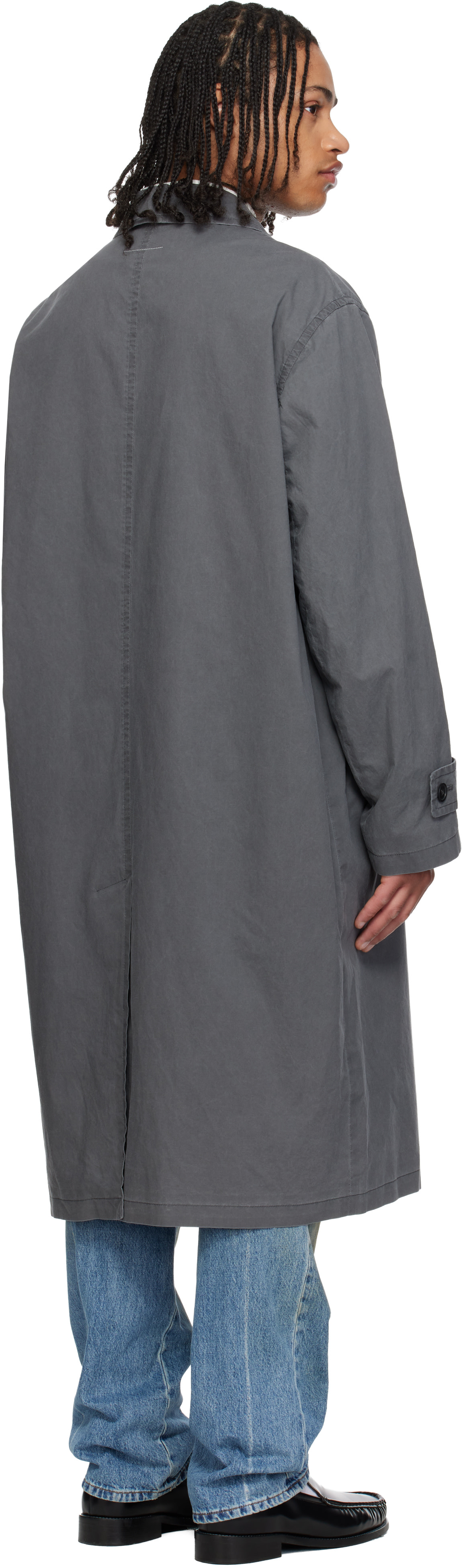 MM6 Maison Margiela: Gray Spotlight Fading Coat | SSENSE