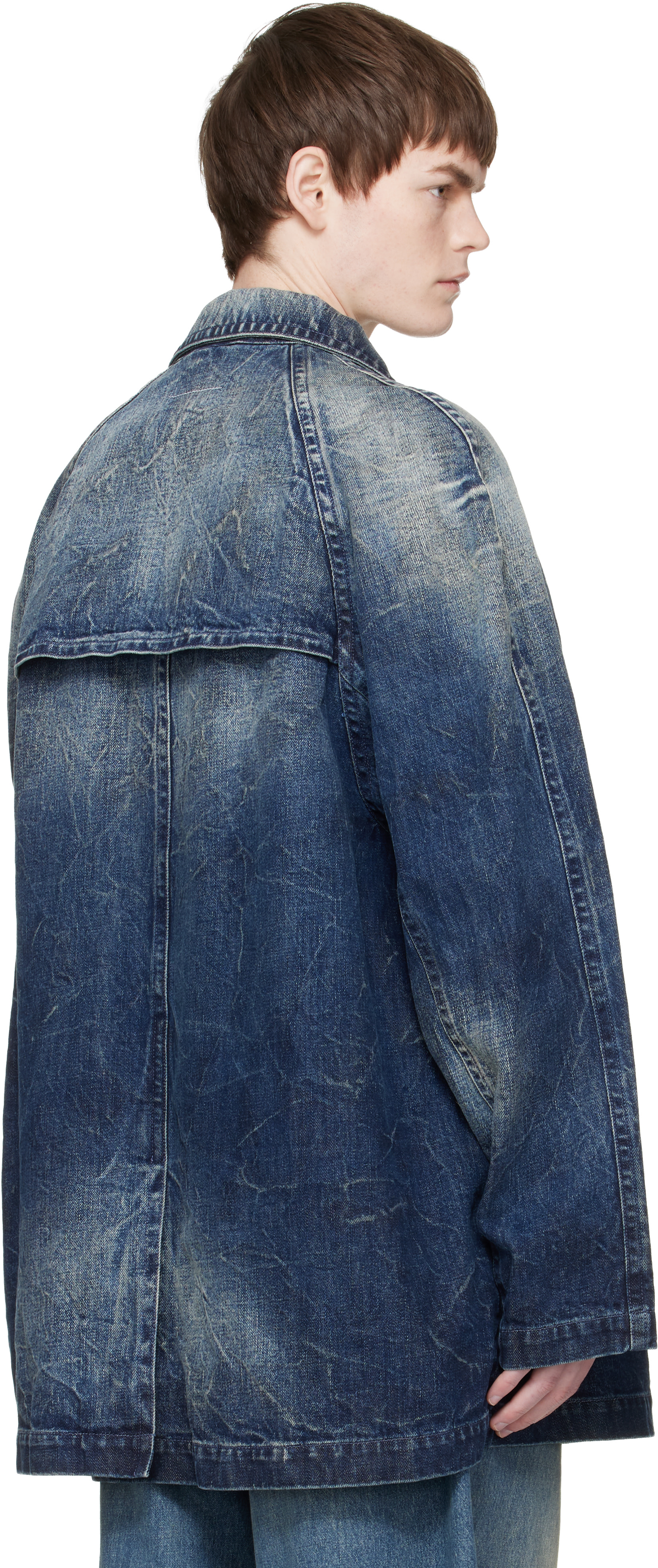 MM6 Maison Margiela - Blue Faded Denim Coat