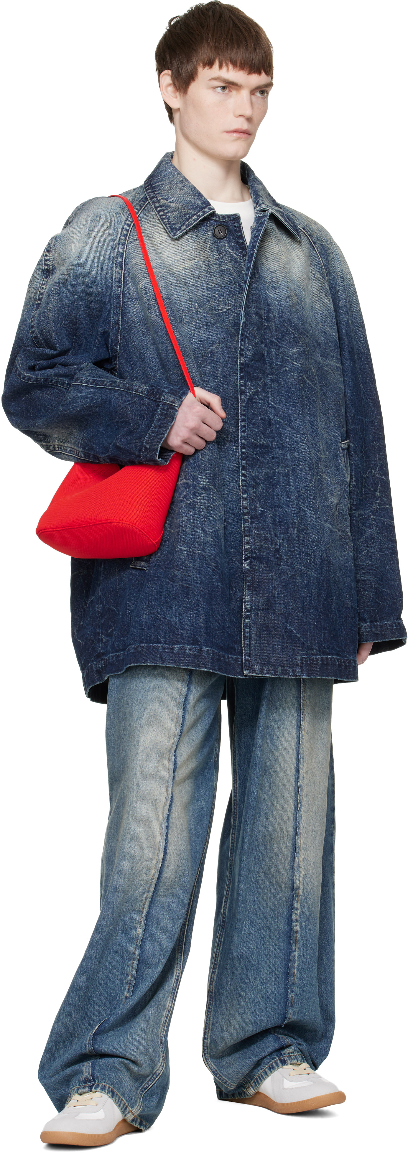 MM6 Maison Margiela - Blue Faded Denim Coat