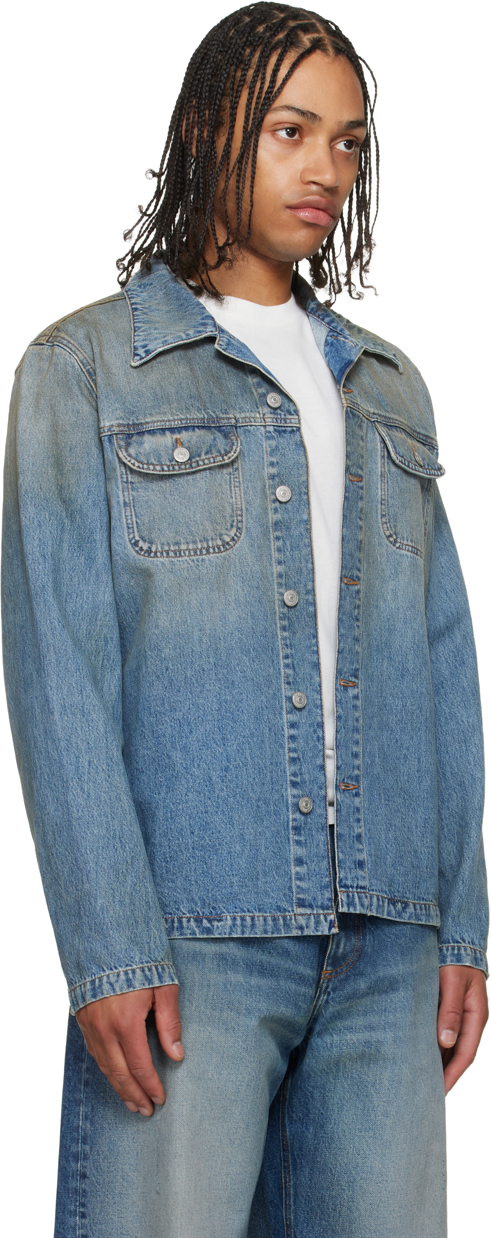 MM6 Maison Margiela - 블루 데님 트러커 재킷