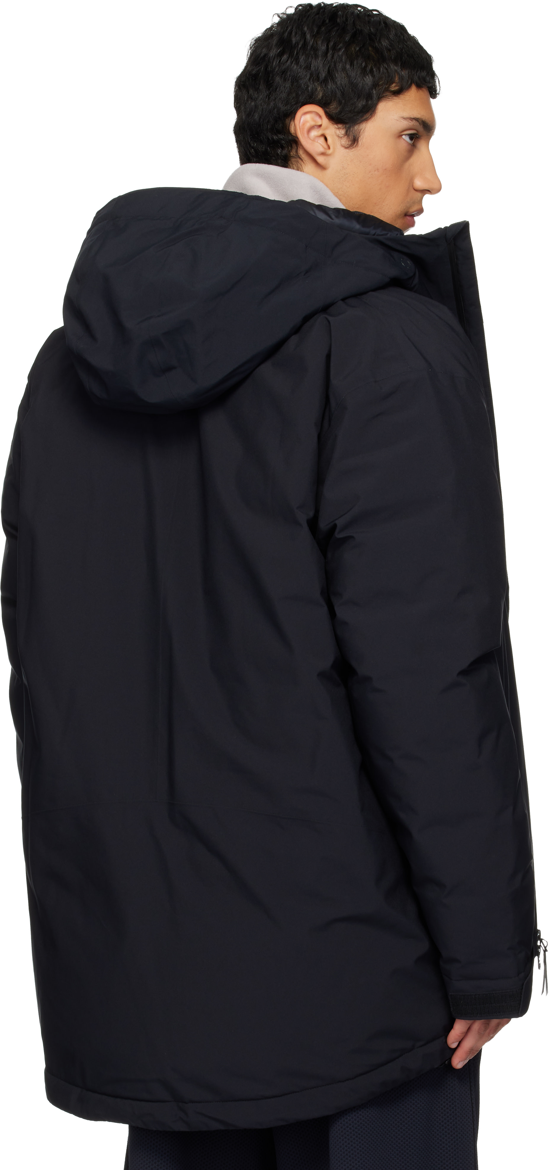MM6 Maison Margiela: ブラック Salomonエディション フード付き