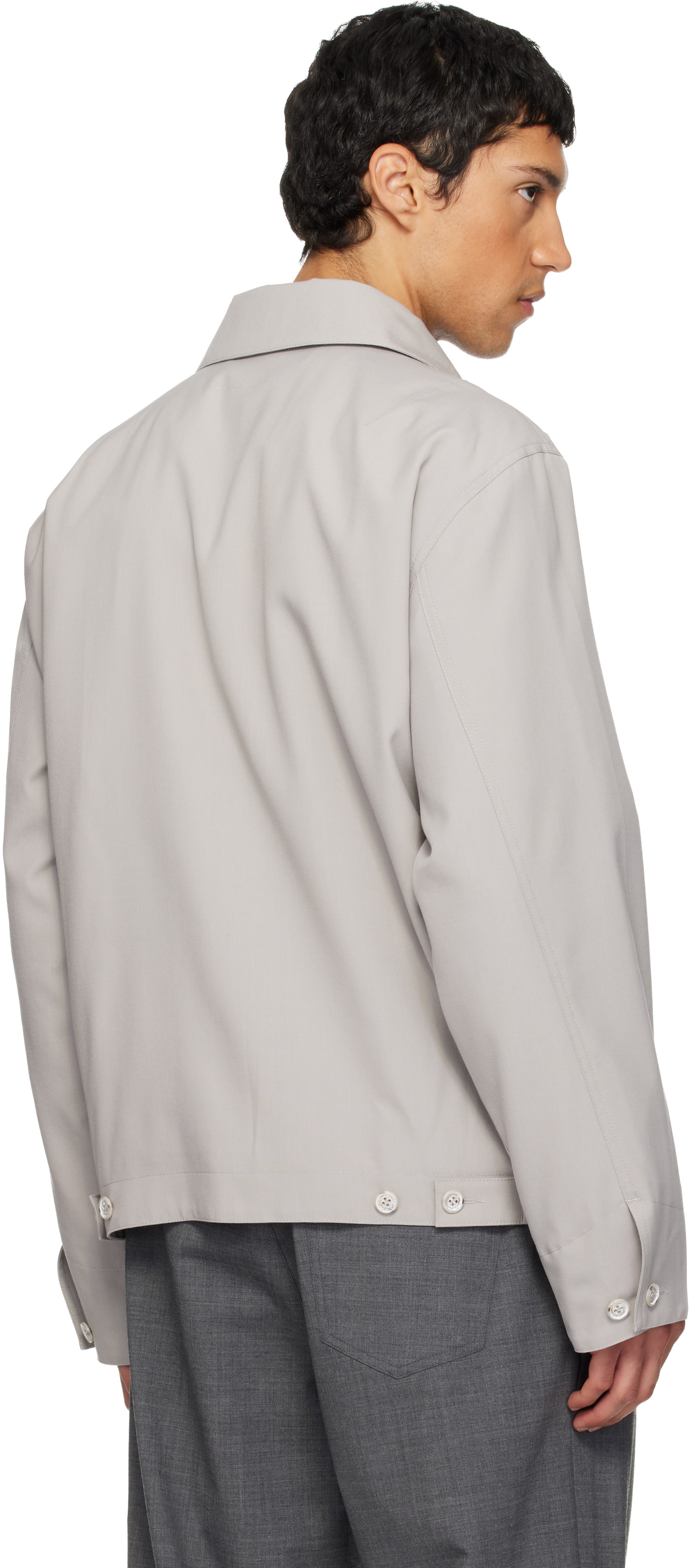 MM6 Maison Margiela: Gray Sports Jacket | SSENSE