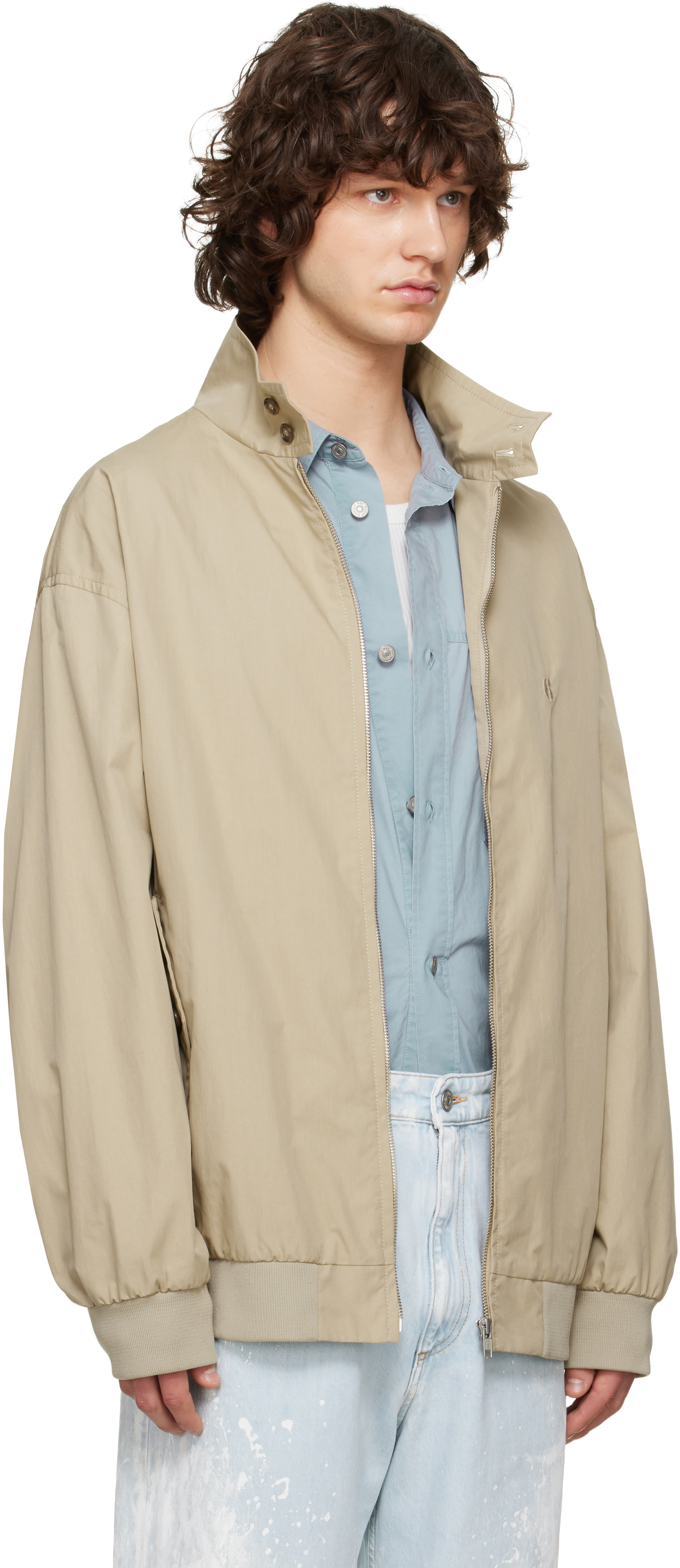 MM6 Maison Margiela ベージュクロップド ジャケット大人もOK MM6 Maison Margiela: ベージュ Sport ジャケット | SSENSE 日本