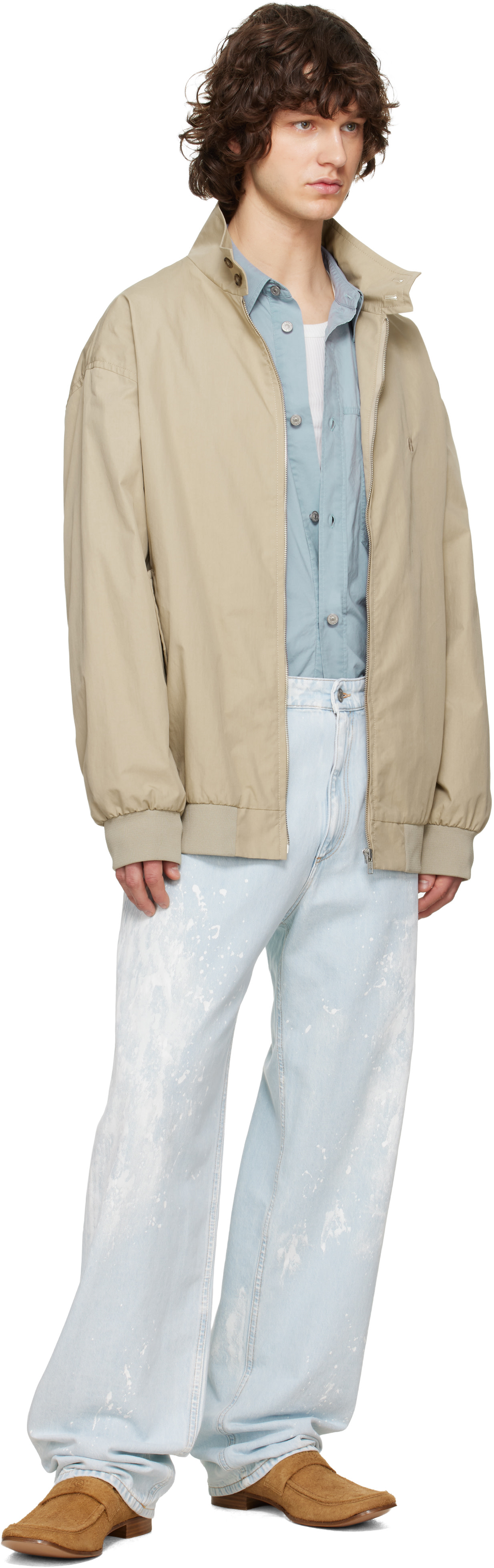 MM6 Maison Margiela ベージュクロップド ジャケット大人もOK MM6 Maison Margiela: ベージュ Sport ジャケット | SSENSE 日本