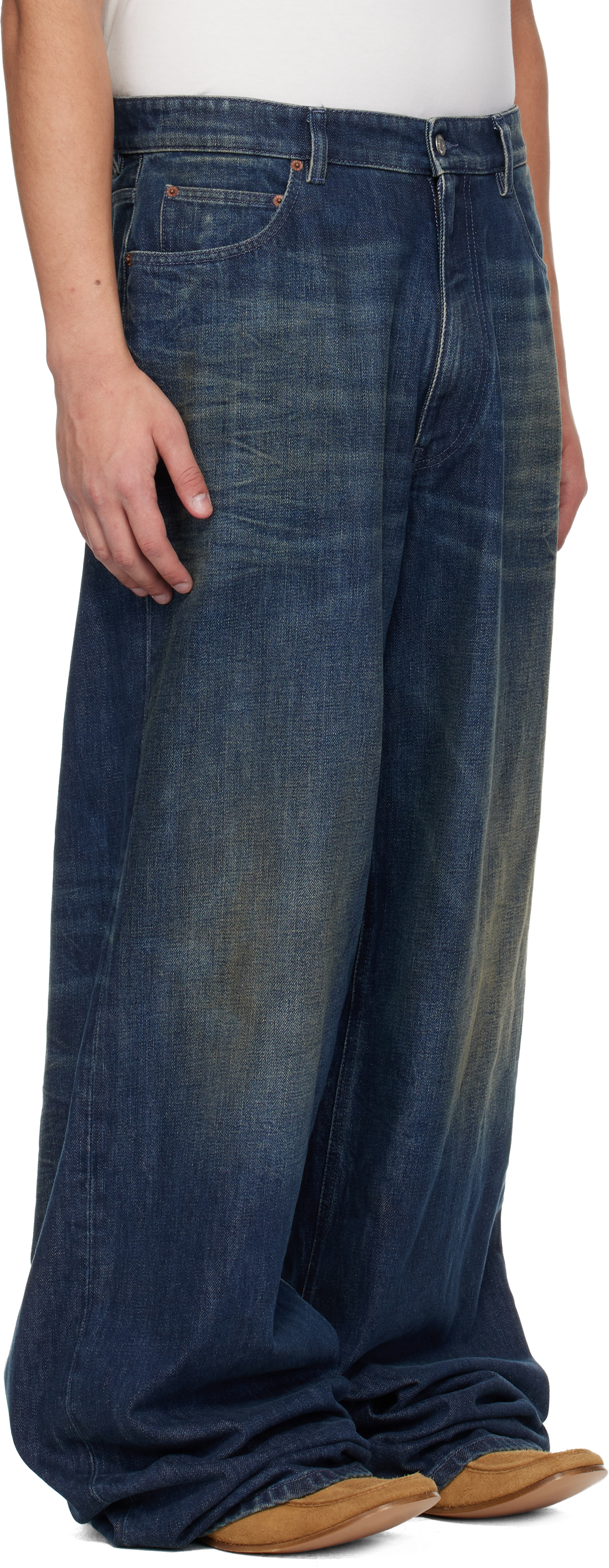 MM6 Maison Margiela 5ポケットジーンズ MM6 Maison Margiela: Blue 5 Pockets Jeans | SSENSE