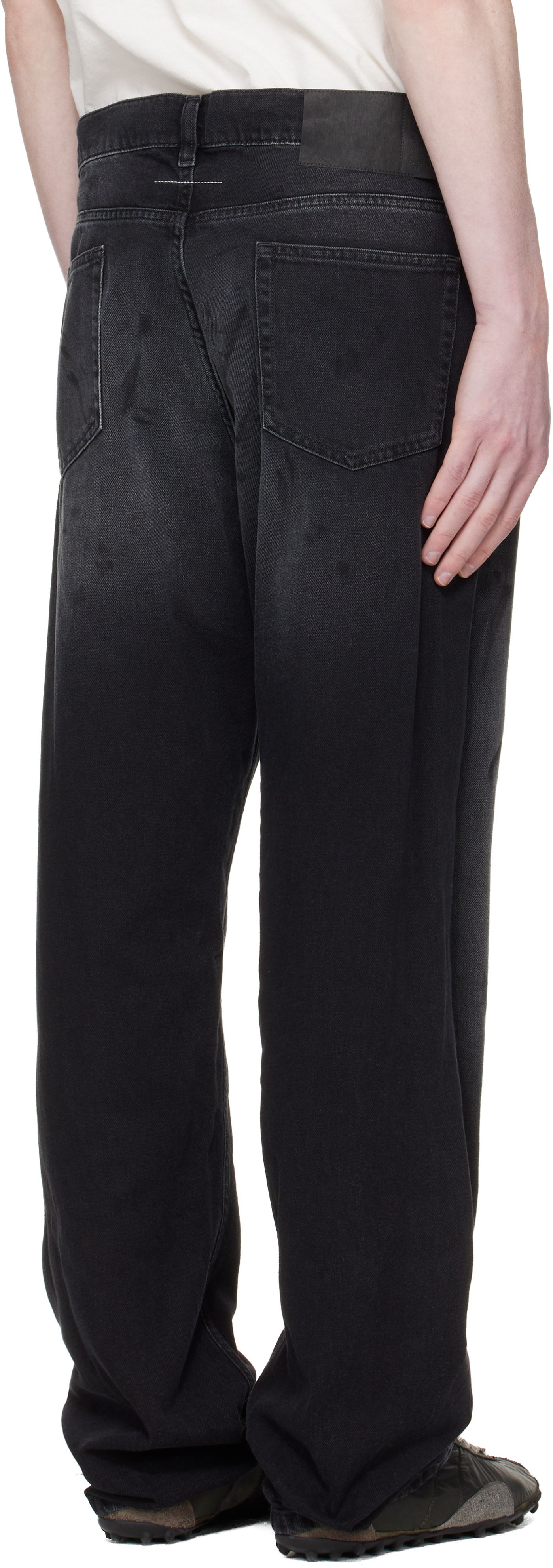 MM6 Maison Margiela: ブラック ストレートレッグ ジーンズ | SSENSE 日本