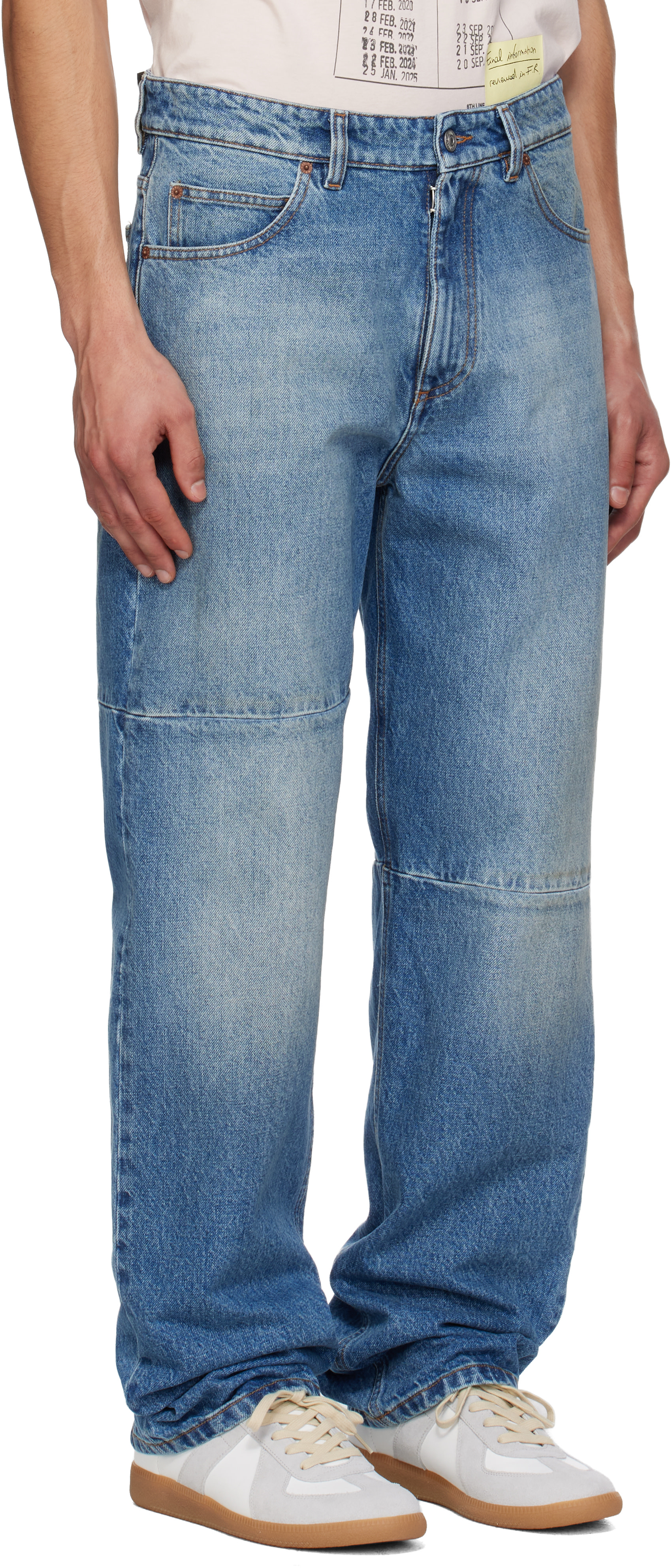 MM6 Maison Margiela: Blue Straight-Leg Jeans | SSENSE