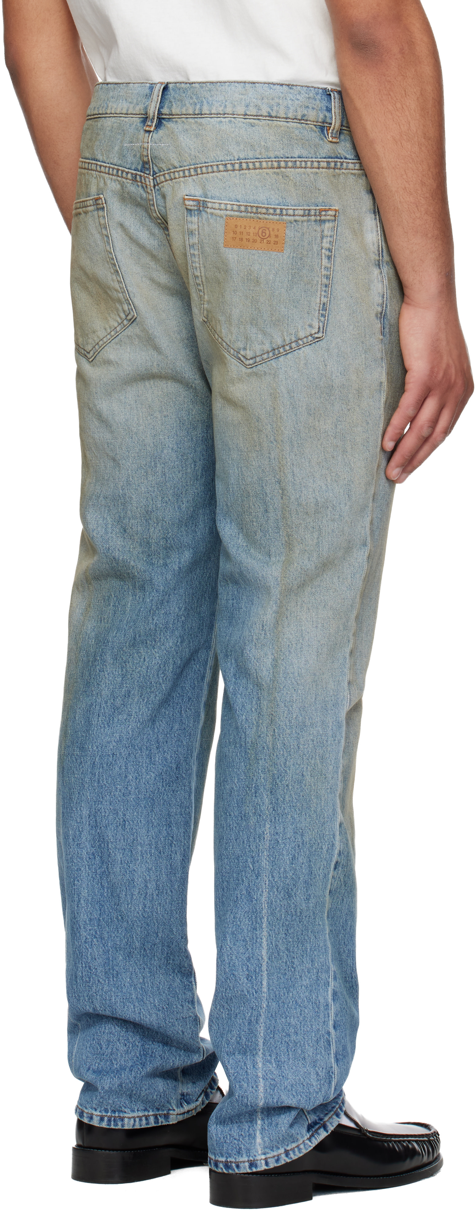 MM6 Maison Margiela: ブルー フェードジーンズ | SSENSE 日本