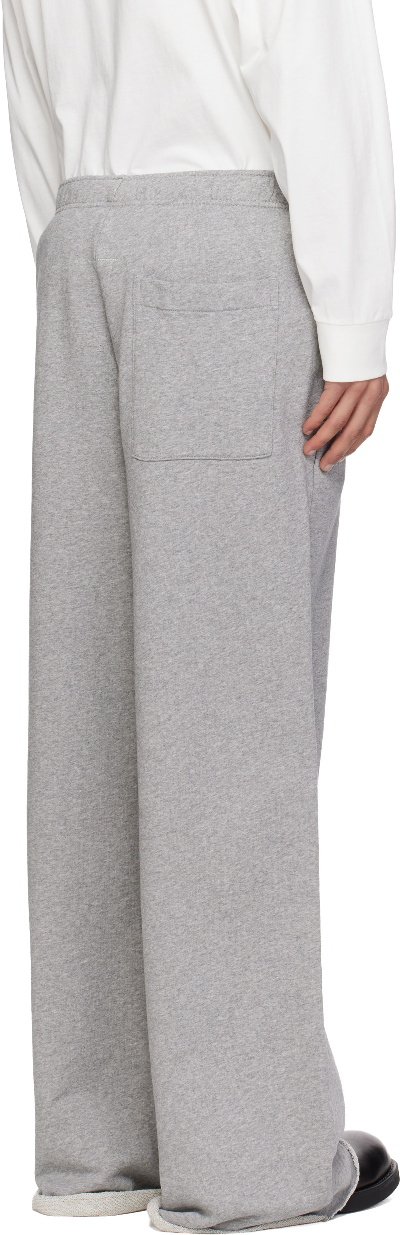 MM6 Maison Margiela - Gray Embroidered Logo Sweatpants