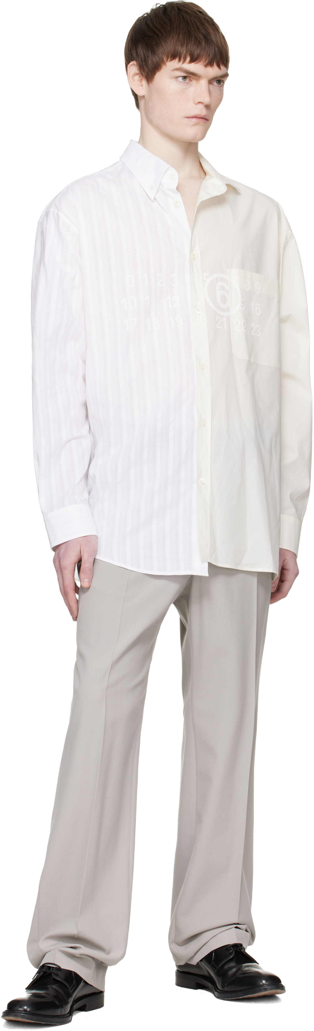 MM6 Maison Margiela - Gray Replaced Waist Wool Trousers