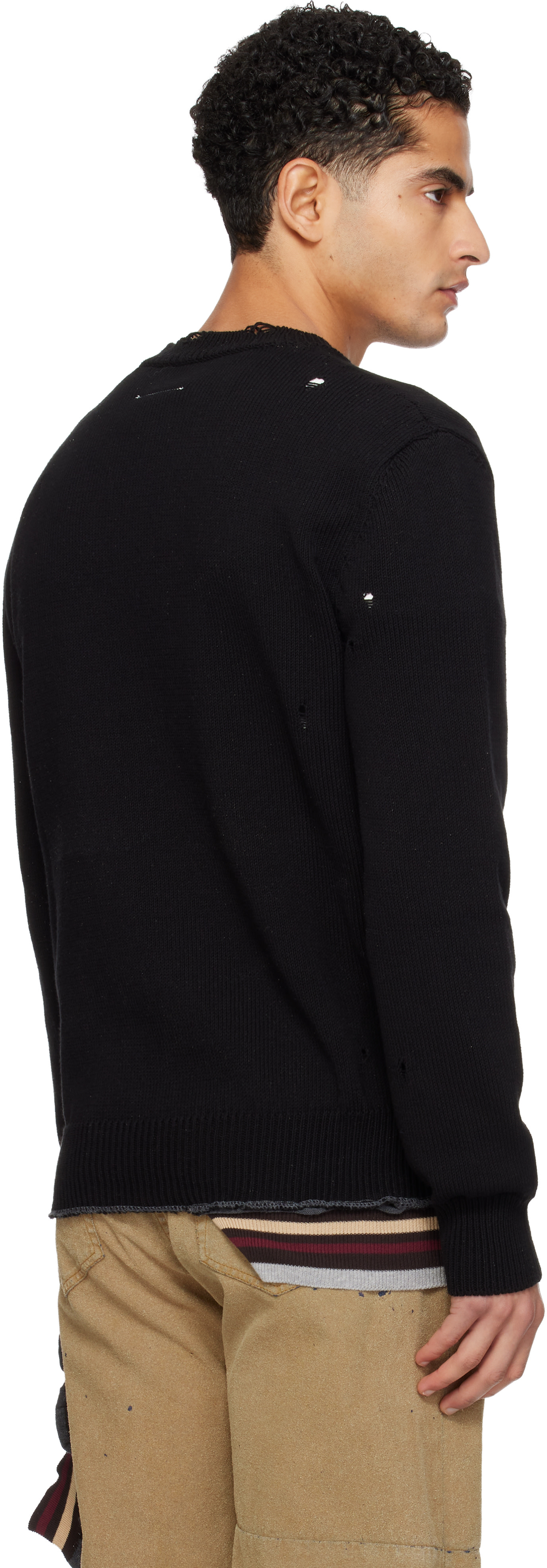 MM6 Maison Margiela - Pull noir en coton