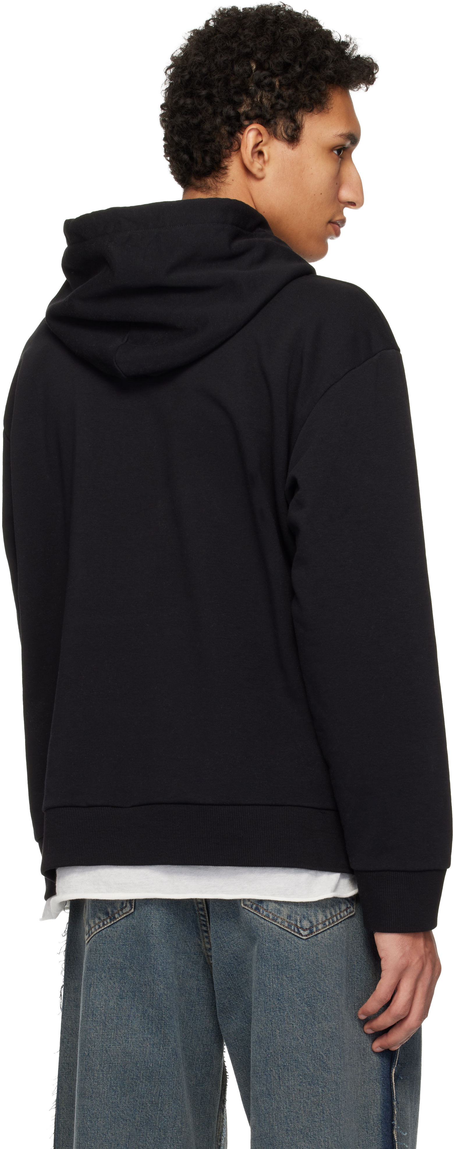 MM6 Maison Margiela - Black Spray Print Hoodie