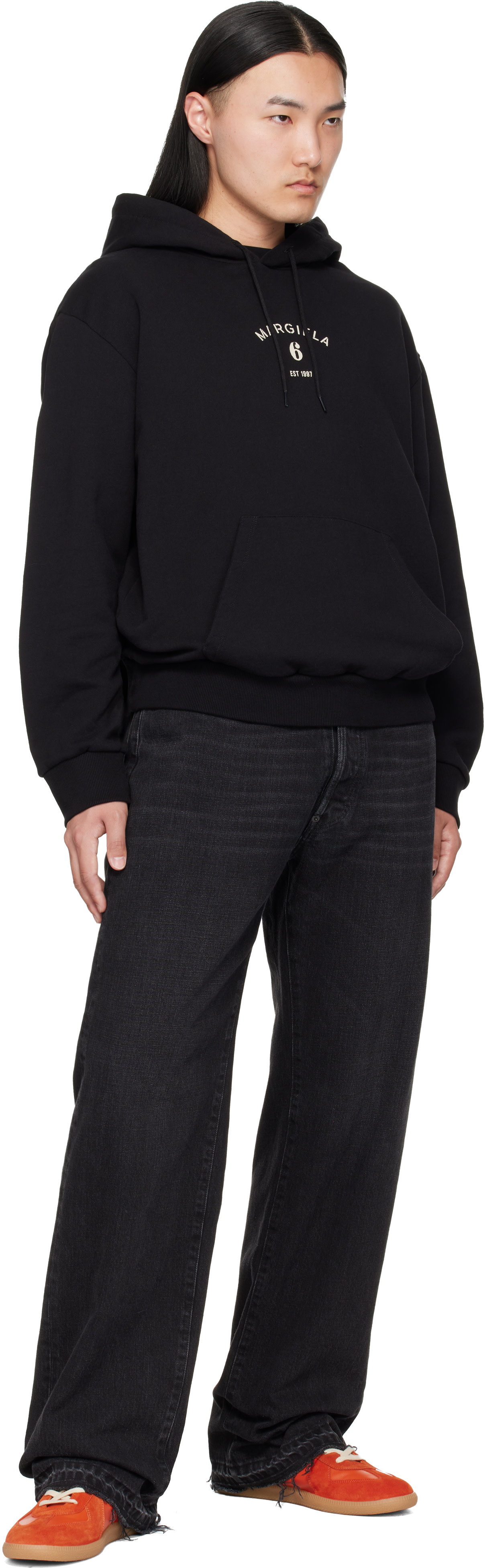 MM6 Maison Margiela - Pull à capuche noir à logo