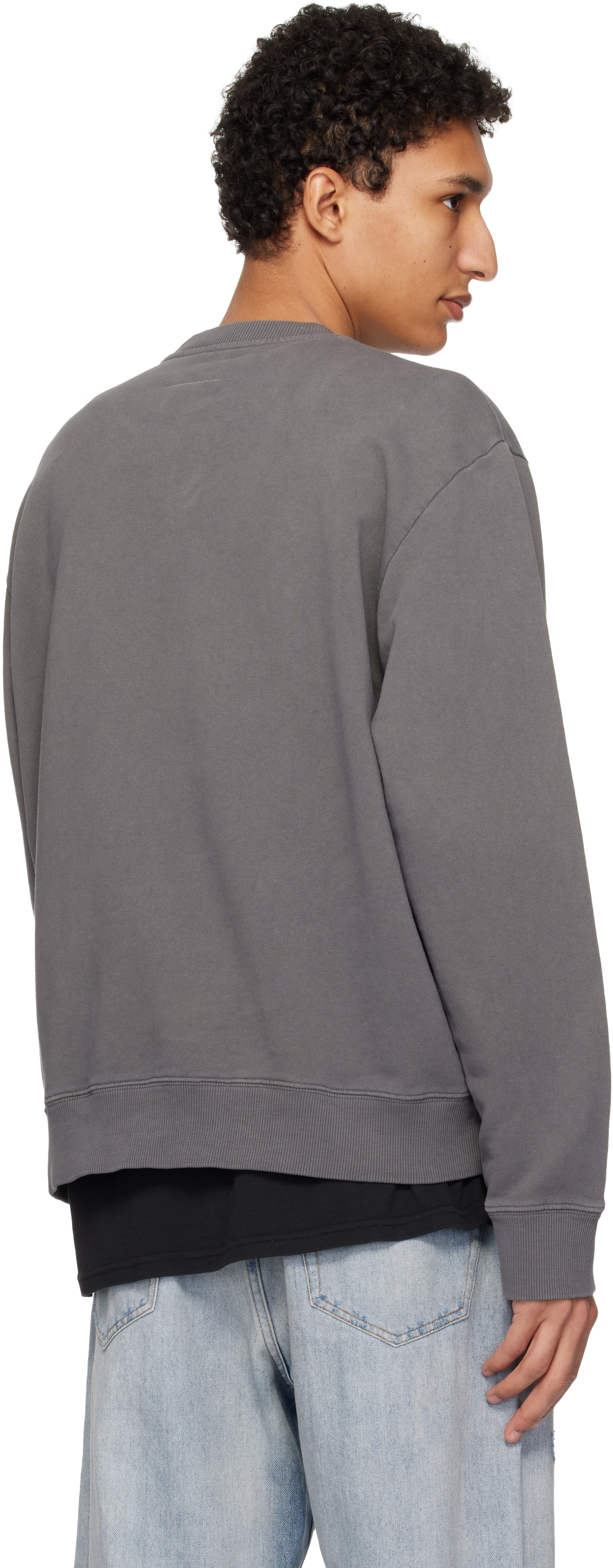 MM6 Maison Margiela - Pull molletonné gris à poche utilitaire