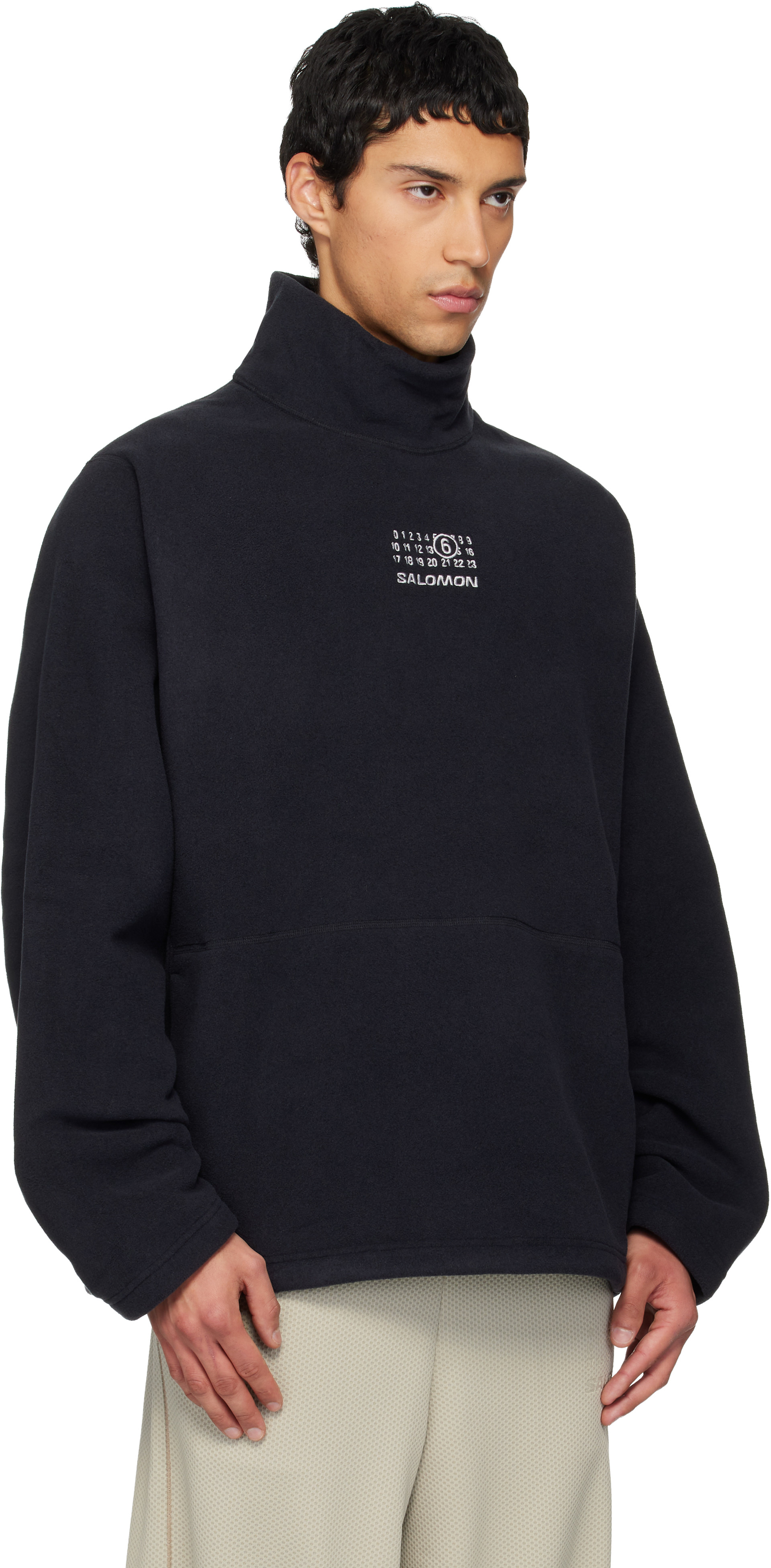 MM6 Maison Margielメゾン マルジェラ タートルネック 長袖 MM6 Maison Margiela: ブラック Salomonエディション Pile