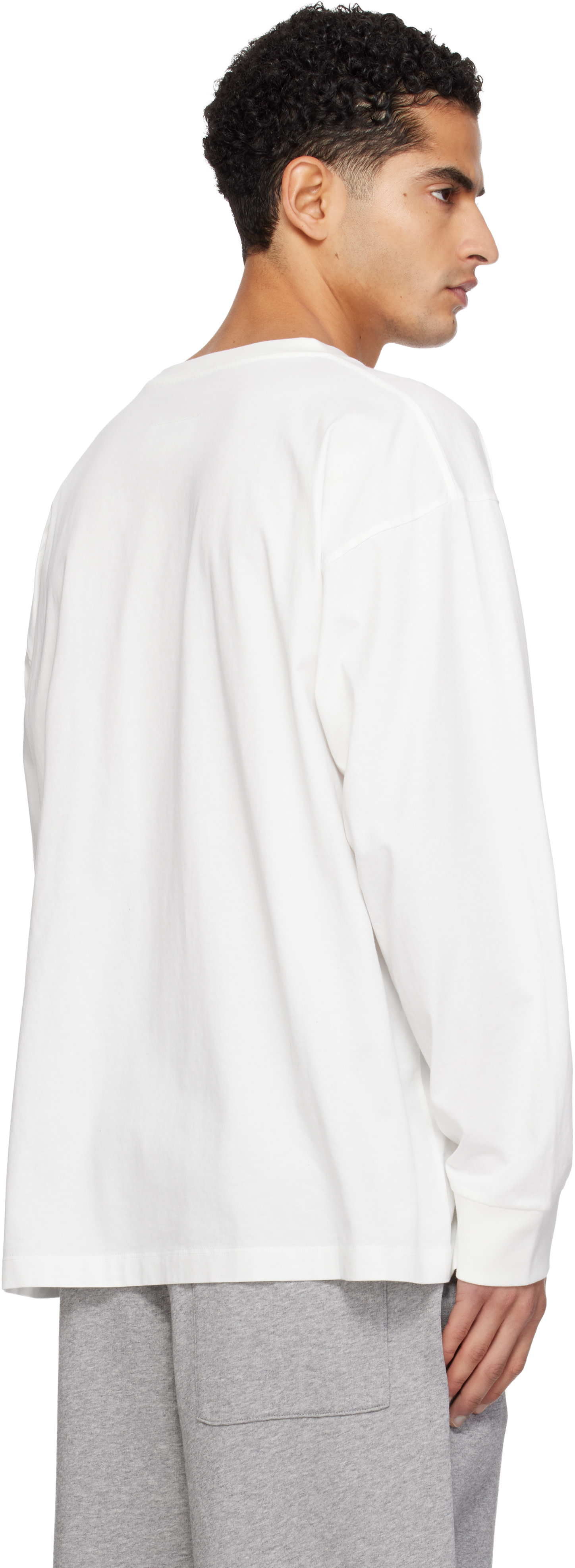 MM6 Maison Margiela: White Long-Sleeve T-shirt | SSENSE