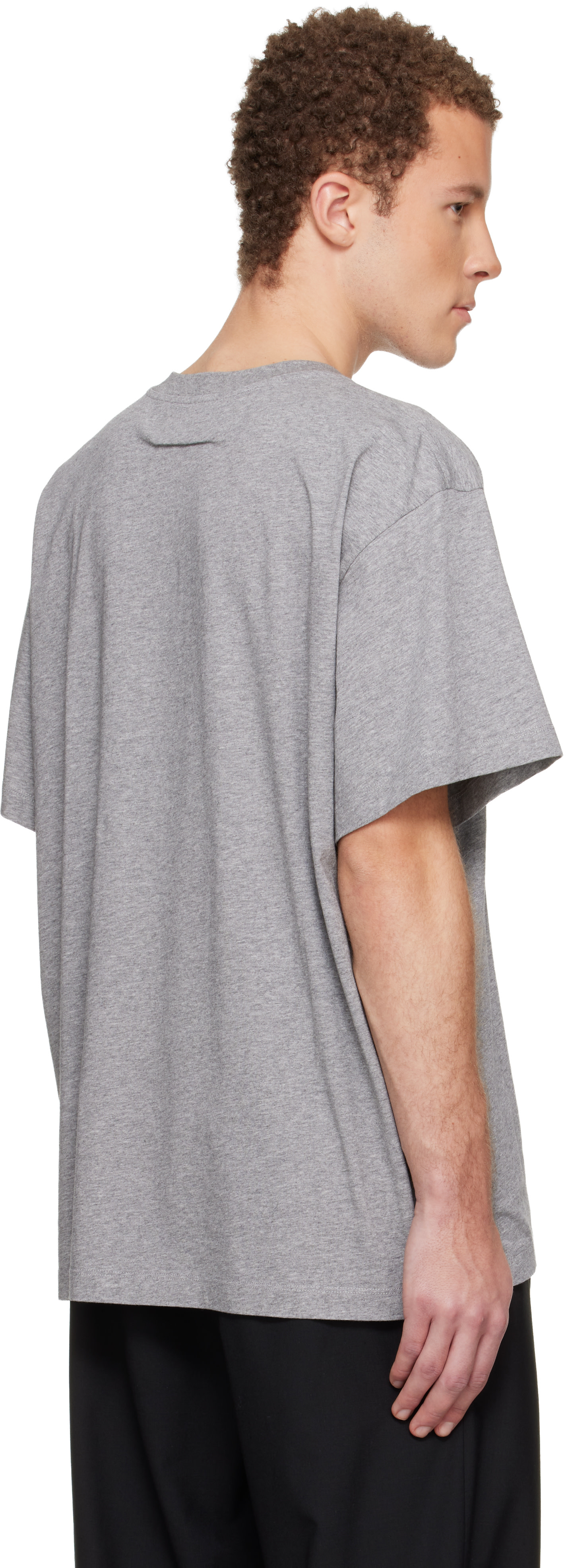 MM6 Maison Margiela: Gray Numeric Cotton T-shirt | SSENSE