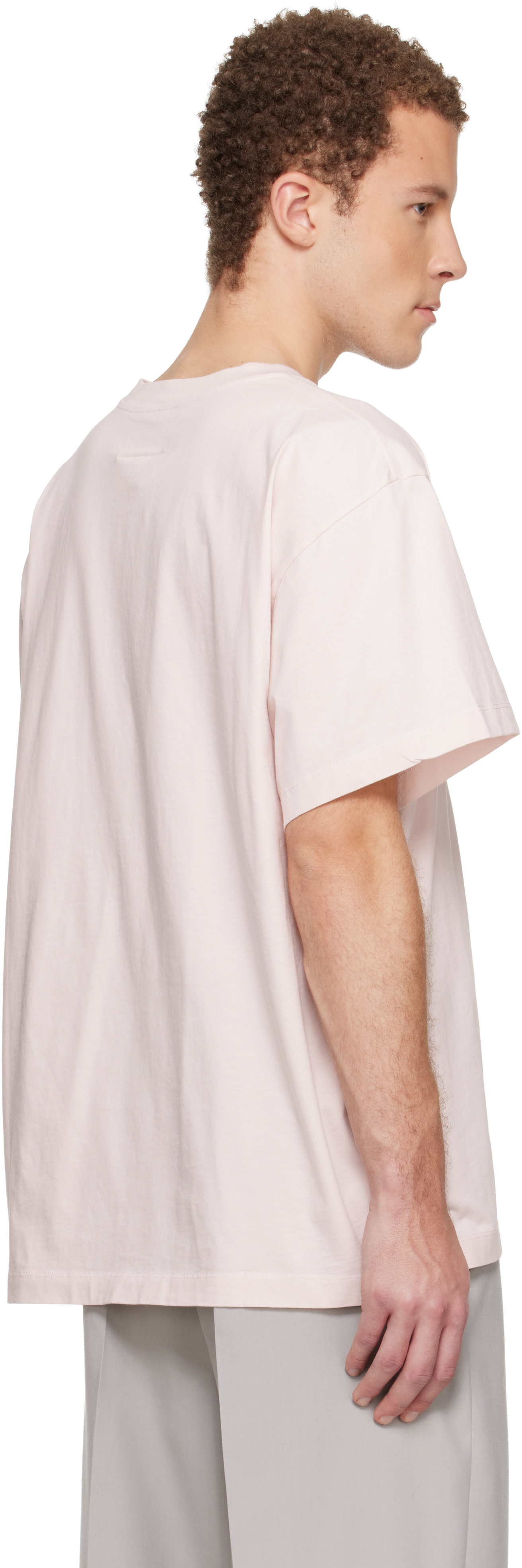 MM6 Maison Margiela: Pink Numeric Cotton T-shirt | SSENSE