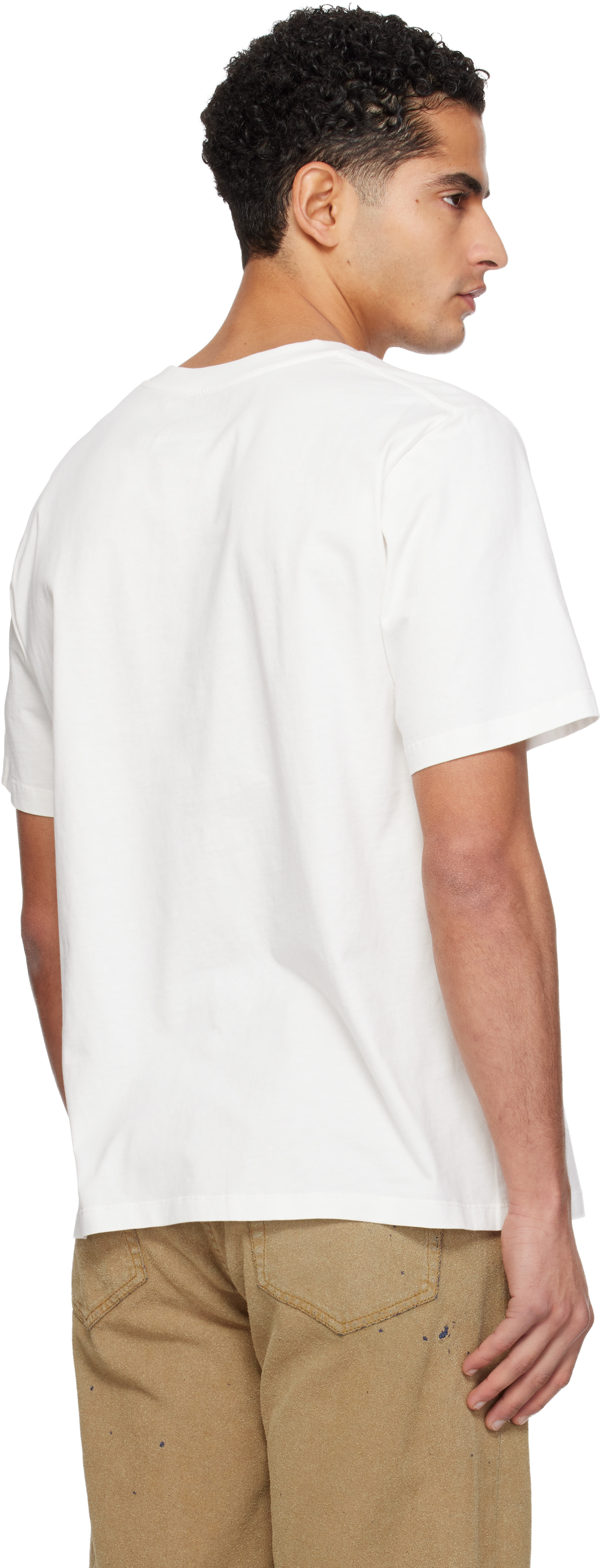 MM6 Maison Margiela: ホワイト Label Patch Tシャツ | SSENSE 日本