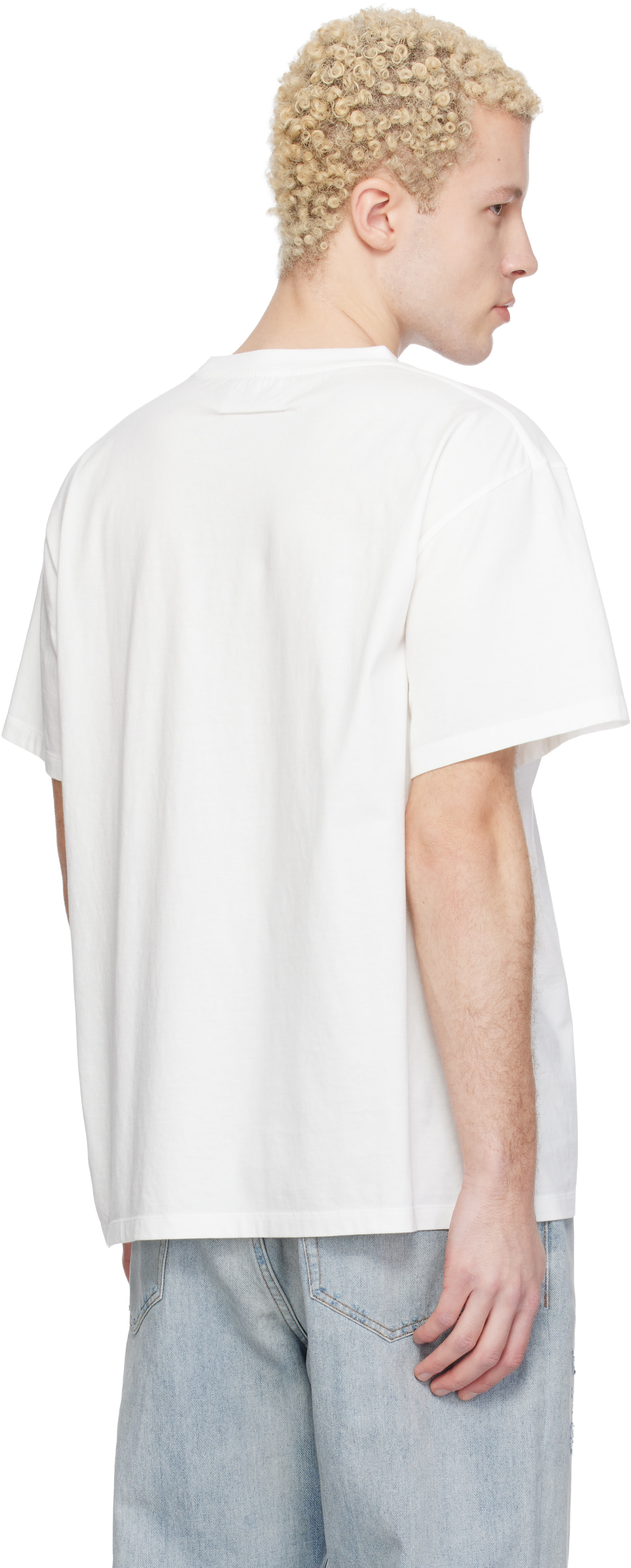 MM6 Maison Margiela: ホワイト スプレーペイント Tシャツ | SSENSE 日本
