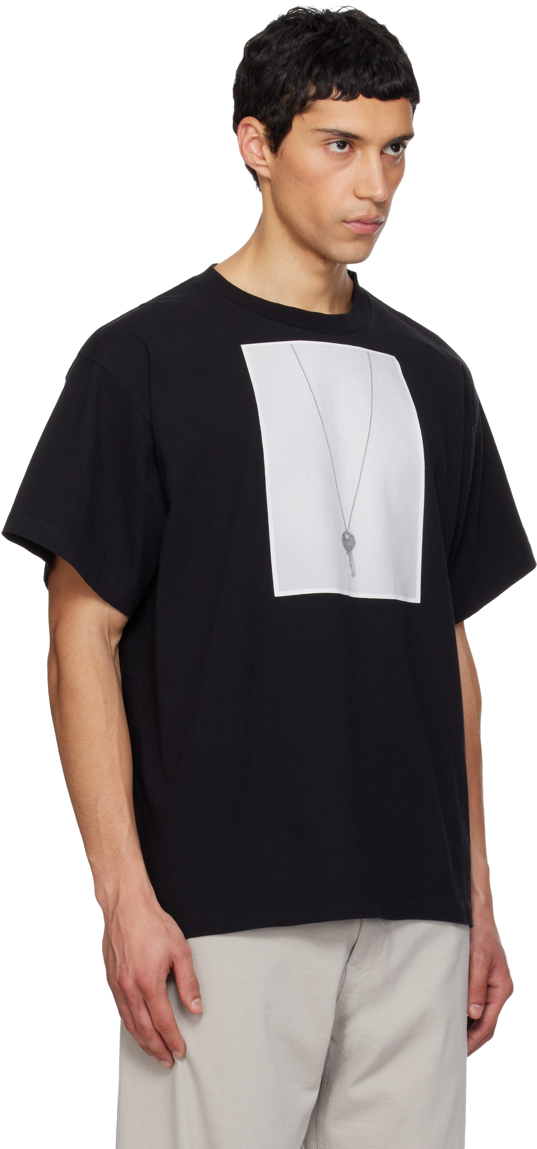 MM6 Maison Margiela: Black Key T-shirt | SSENSE