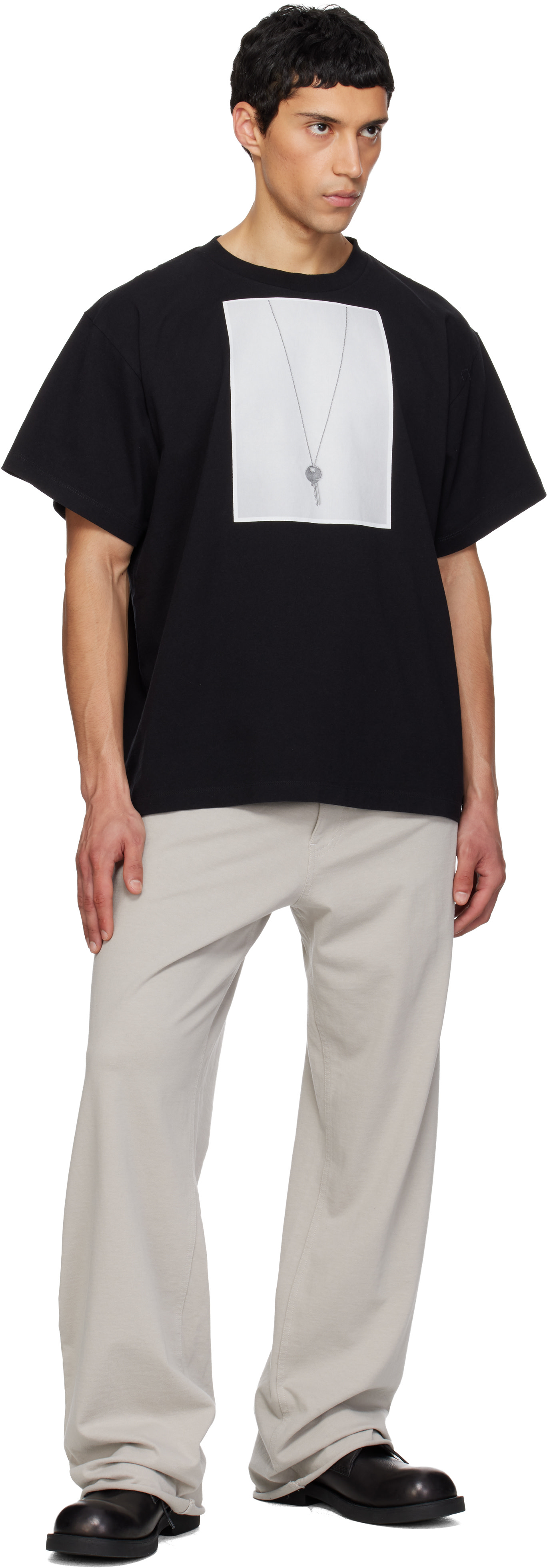 MM6 Maison Margiela: Black Key T-shirt | SSENSE