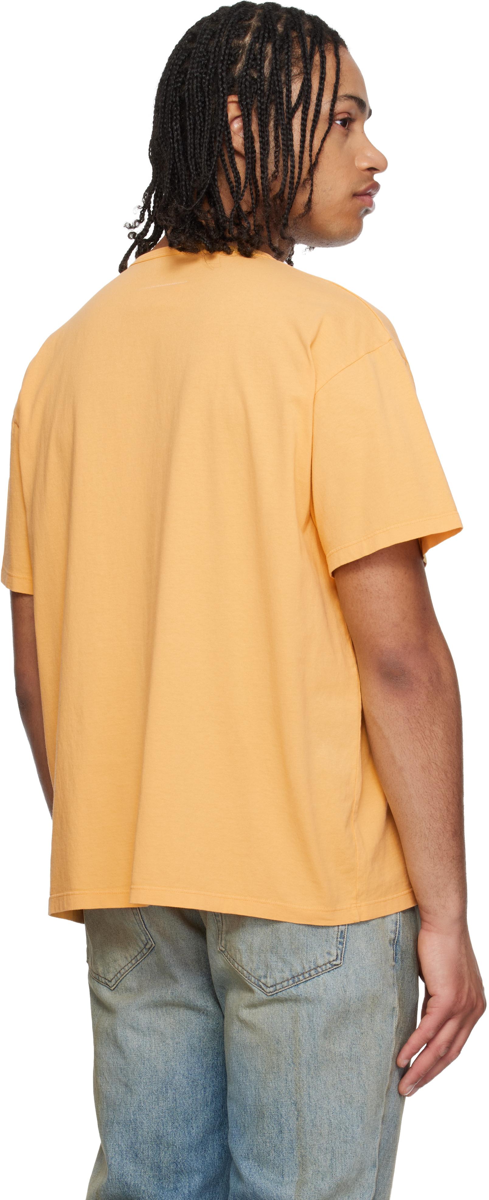 MM6 Maison Margiela: イエロー Vintage Jersey 'Margie' Tシャツ