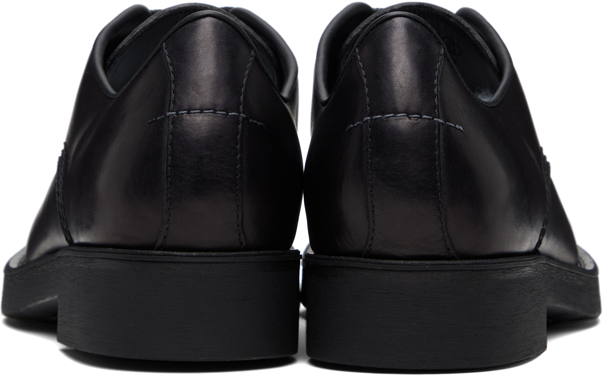 MM6 Maison Margiela: ブラック レースアップダービー | SSENSE 日本