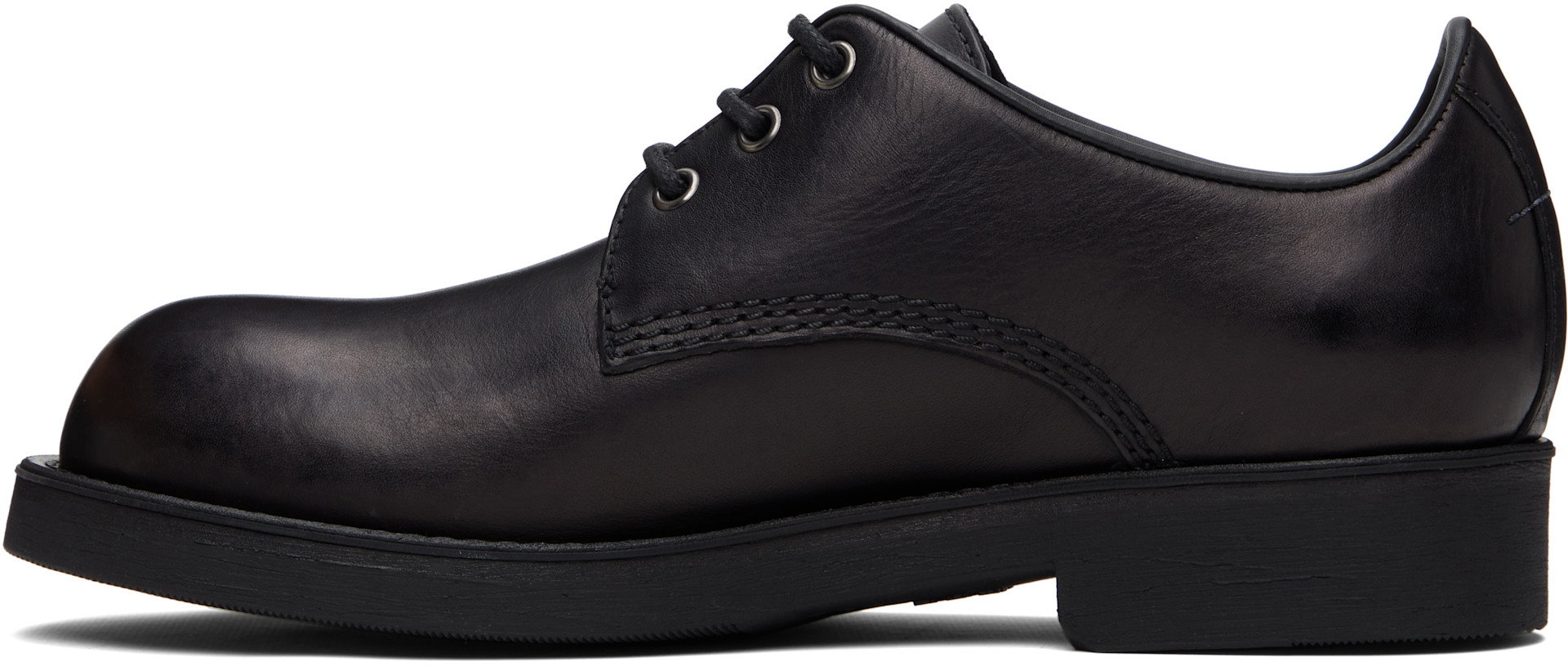 MM6 Maison Margiela: ブラック レースアップダービー | SSENSE 日本