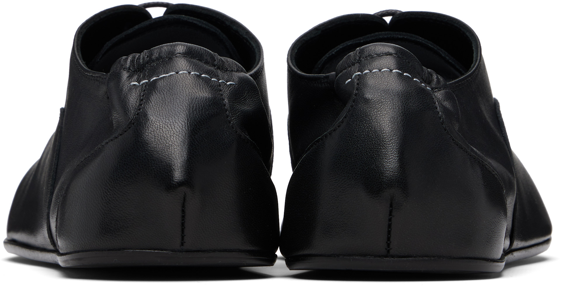 MM6 Maison Margiela - 블랙 가죽 옥스포드 슈즈