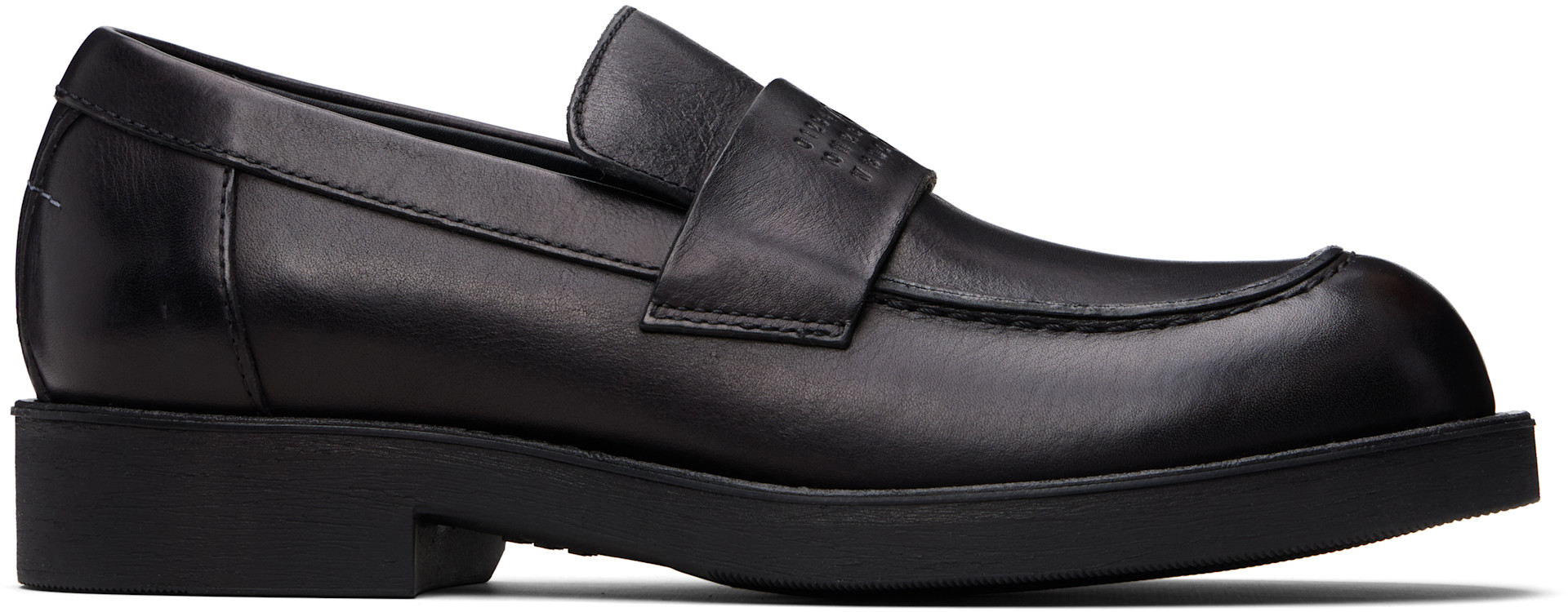 MM6 ローファー MM6 Maison Margiela: ブラック City Biker ローファー | SSENSE 日本