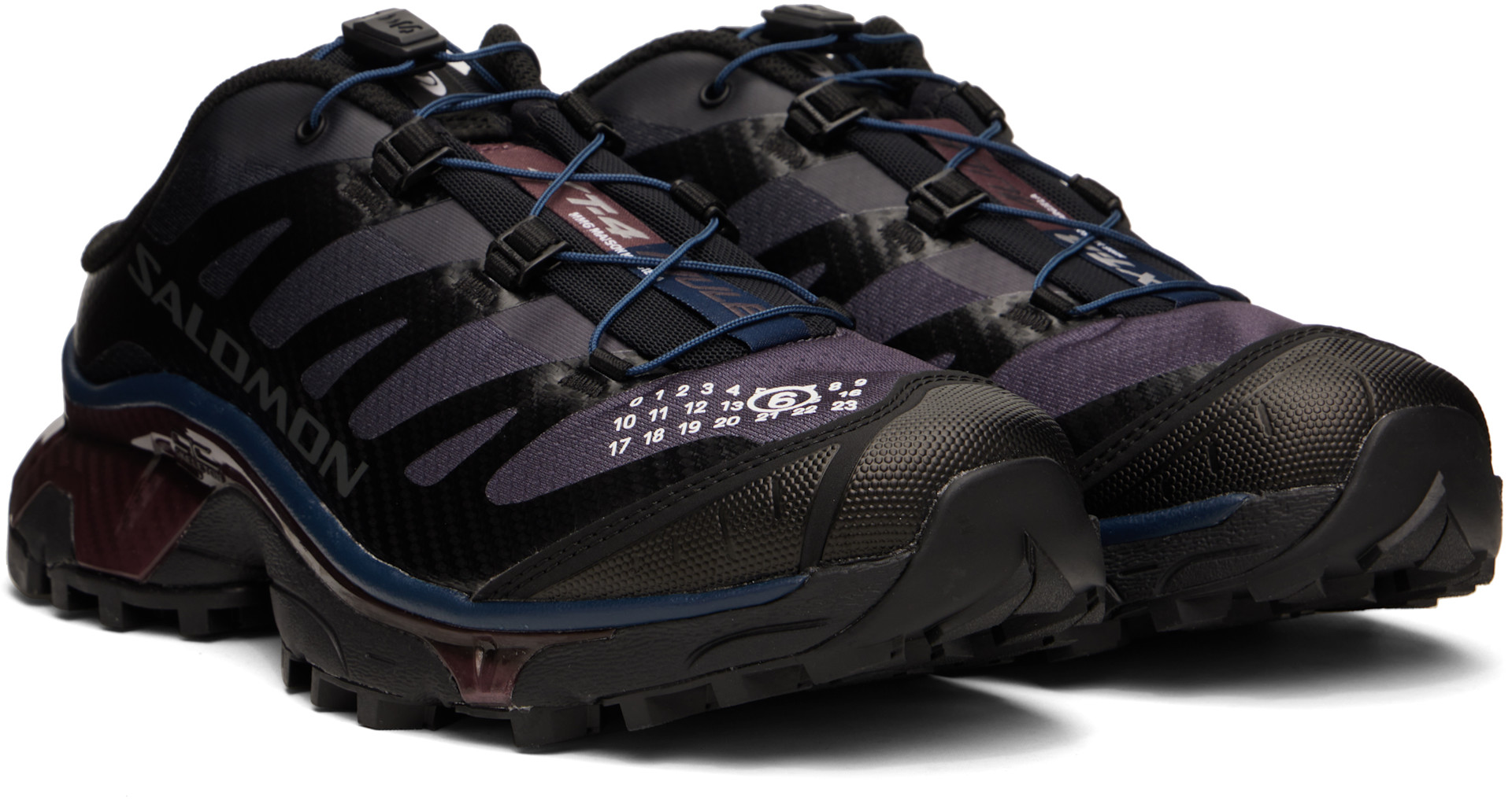 MM6 Maison Margiela: ブラック Salomonエディション XT-4 ミュール